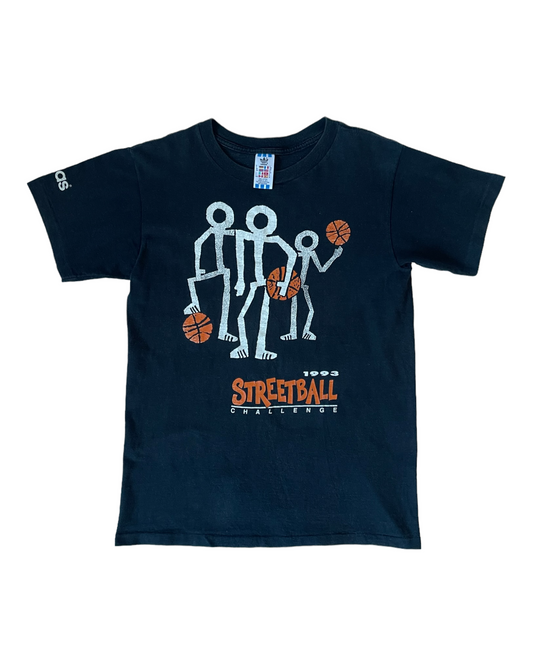 Vintage Adidas Streetball Challenge 1993 T-Shirt Black Made in USA Size M 100% Cotton