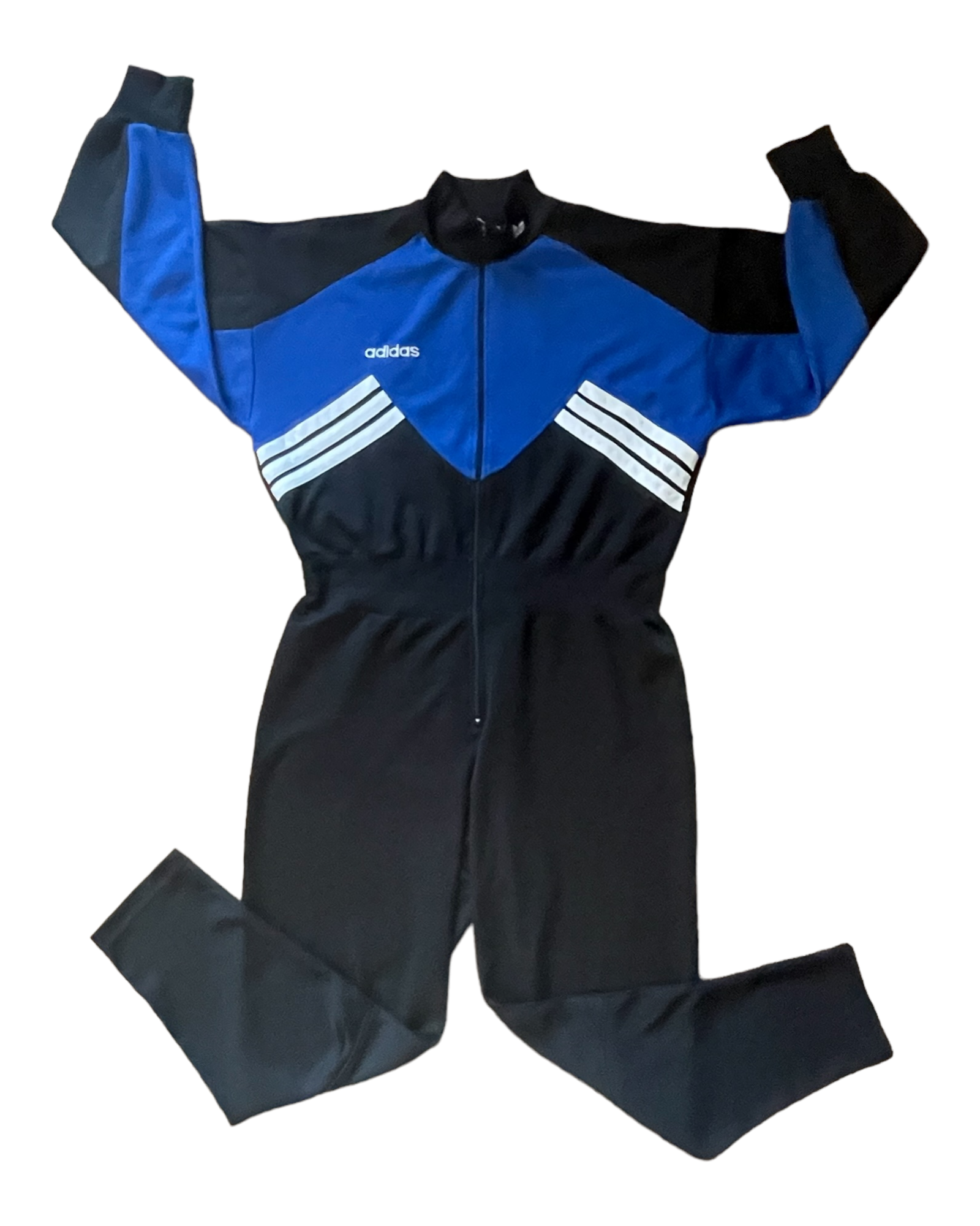 Vintage 90's Adidas Jumpsuit Blue Black Size L