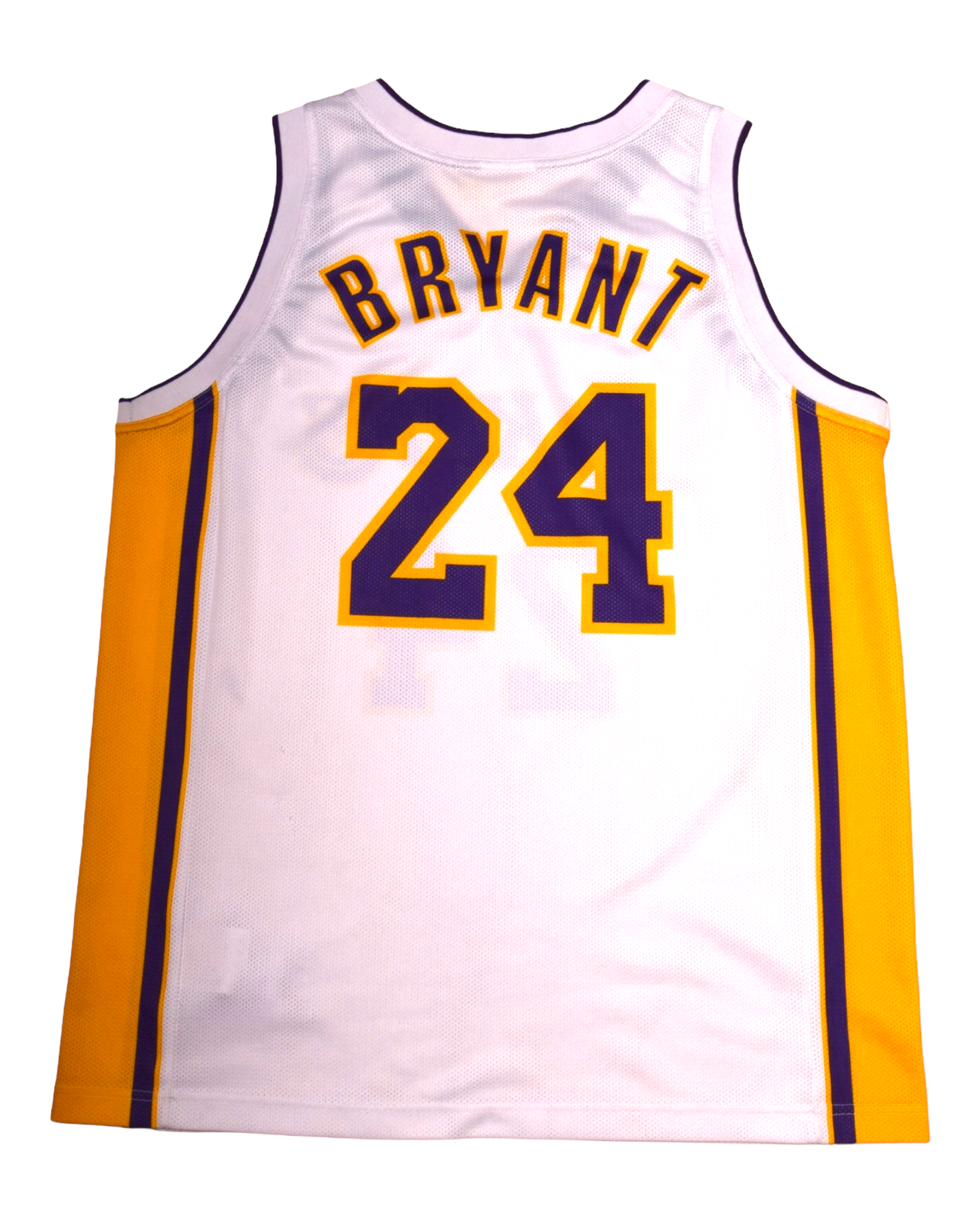 LA Lakers Kobe Bryant Champion # 24 2009-2010 White Yellow Purple Size L