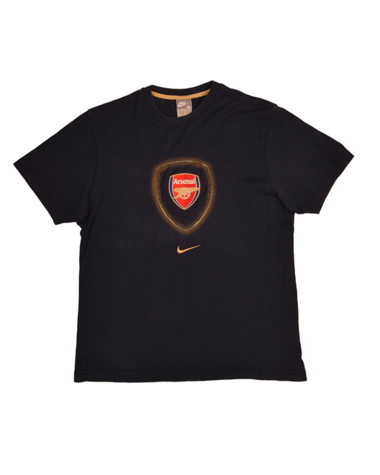 Arsenal FC Nike T-Shirt 00's 100% Cotton Blue Size M