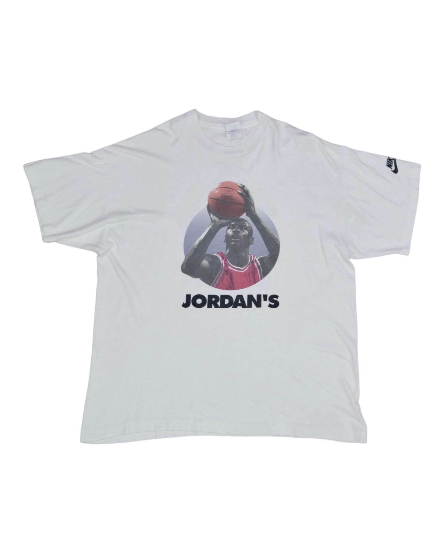 Jordan's Back Nike 1995 T-Shirt # 45 White Made in Ireland 100% Cotton NBA Basketball