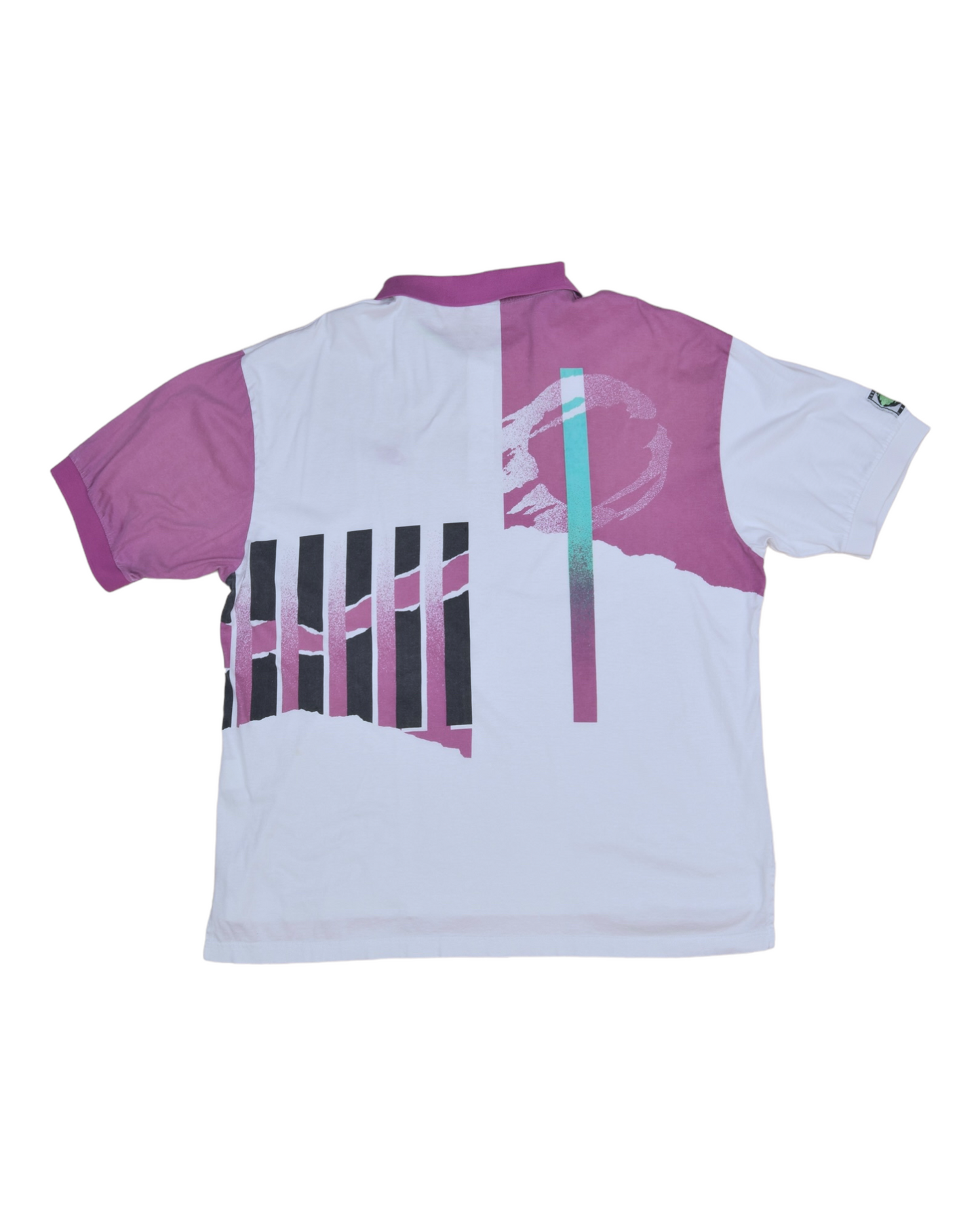 Vintage 90's Nike Challenge Court Polo Shirt Tennis Size XXL Andre Agassi White Pink Green Black