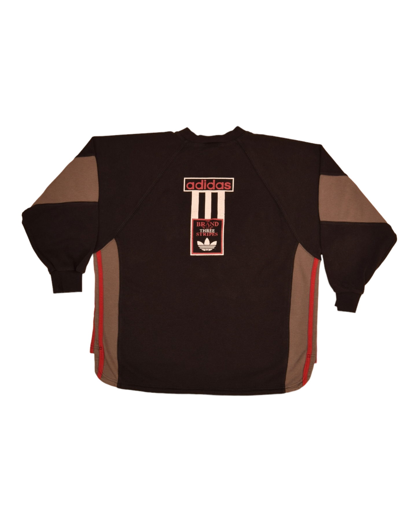 Vintage Adidas Sweatshirt The Brand With The Three Stripes Black Red Size S-M