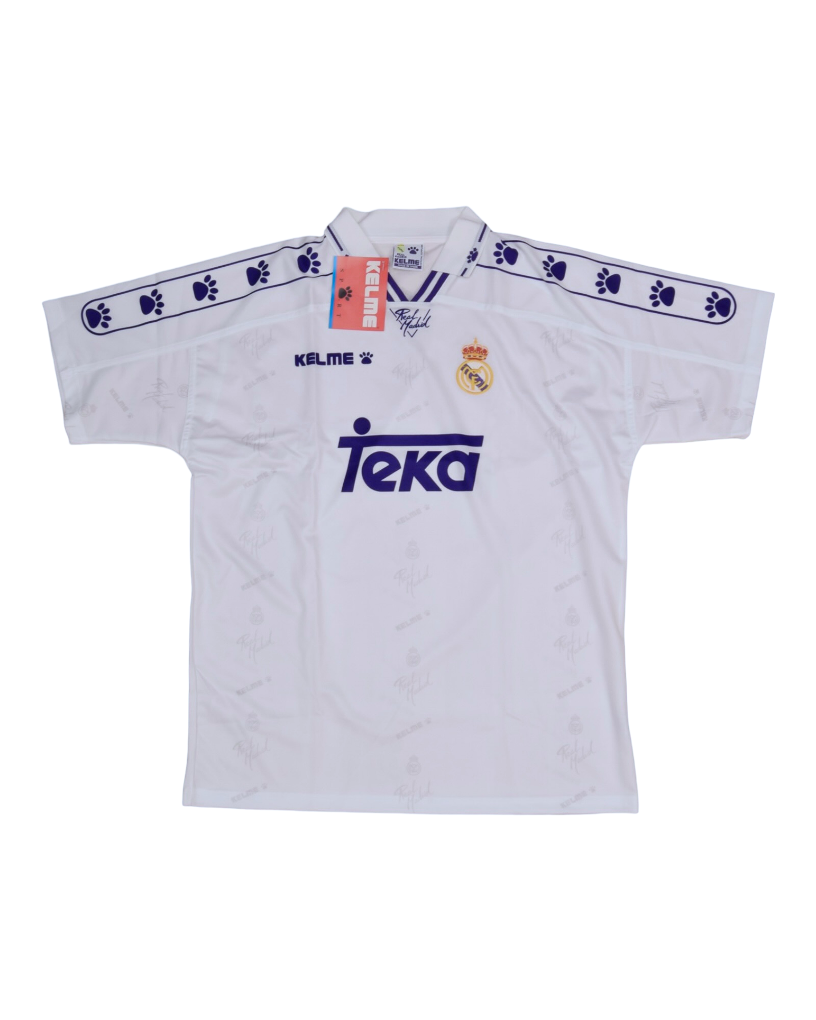 Vintage Real Madrid Kelme Home Football Shirt 1994 - 1995 Home White Teka BNWT NOS OG DS New Size L