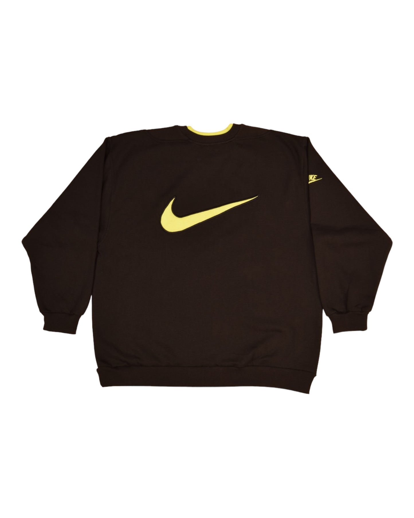 Vintage 90's BVB Borussia Dortmund Nike Premier Sweatshirt Size XL Black Neon Yellow