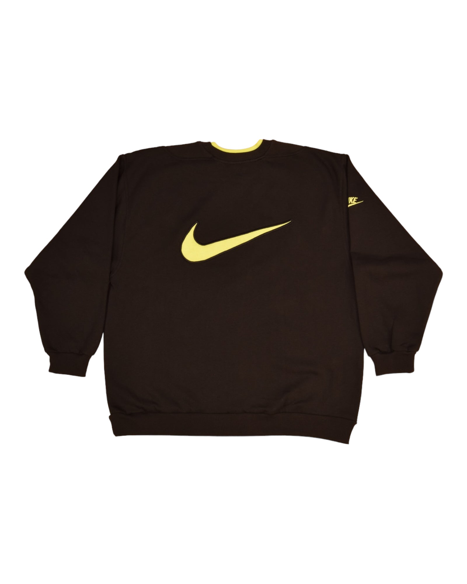 Vintage 90's BVB Borussia Dortmund Nike Premier Sweatshirt Size XL Black Neon Yellow