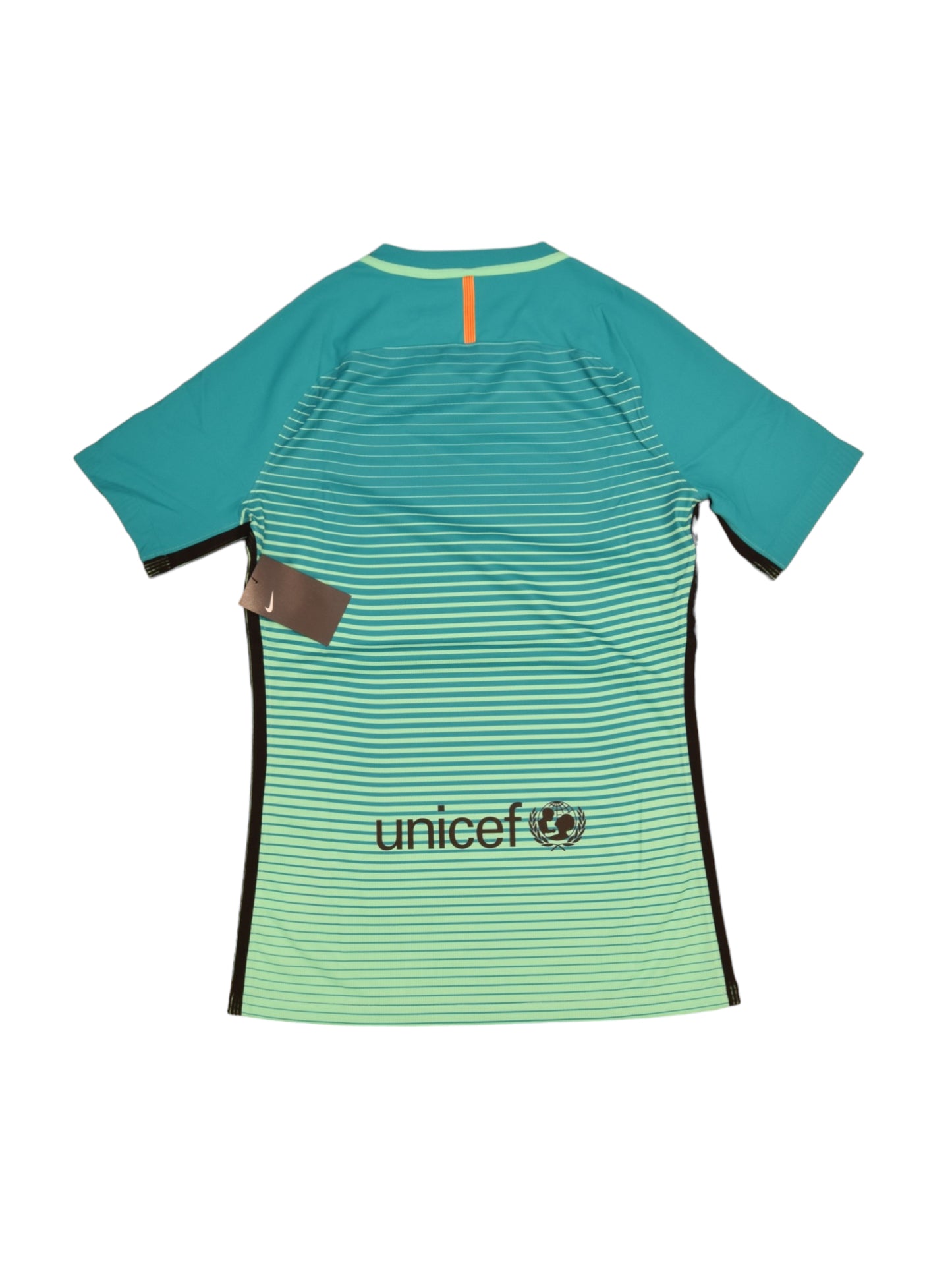 Authentic New Barcelona Nike Aeroswift 2016 - 2017 Player's Edition / Issue Away Third Football Shirt Size M BNWT Deadstock Unicef Teal Mint Green