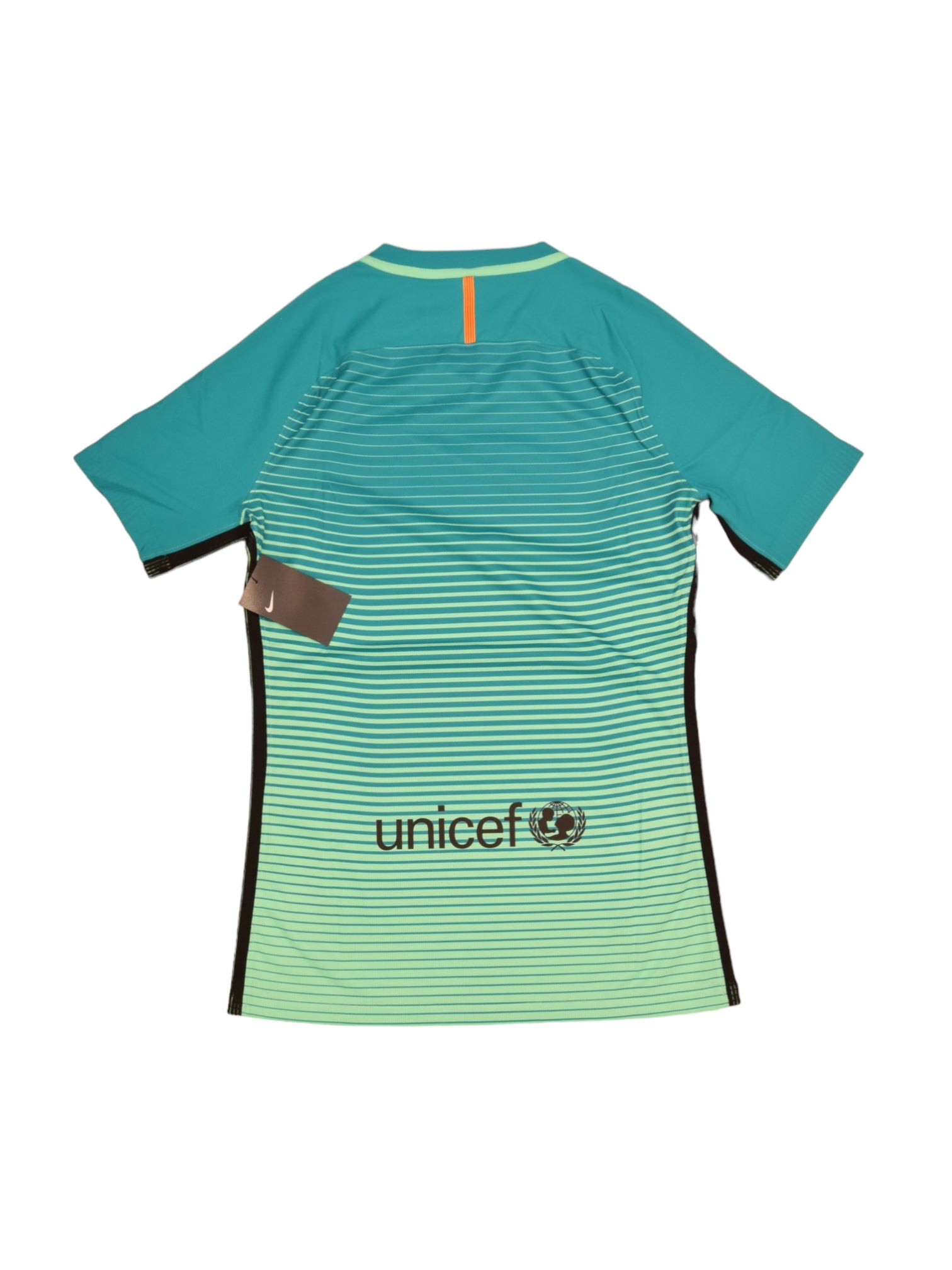 Authentic New Barcelona Nike Aeroswift 2016 - 2017 Player's Edition / Issue Away Third Football Shirt Size M BNWT Deadstock Unicef Teal Mint Green