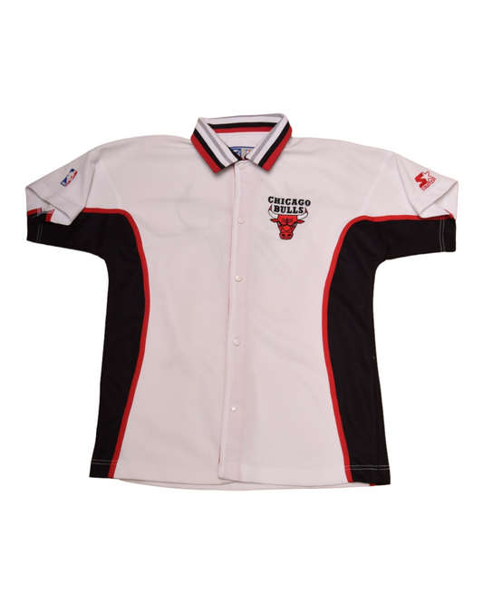 Vintage 90's Chicago Bulls Starter Jersey Size M White Red Black Made in Korea NBA