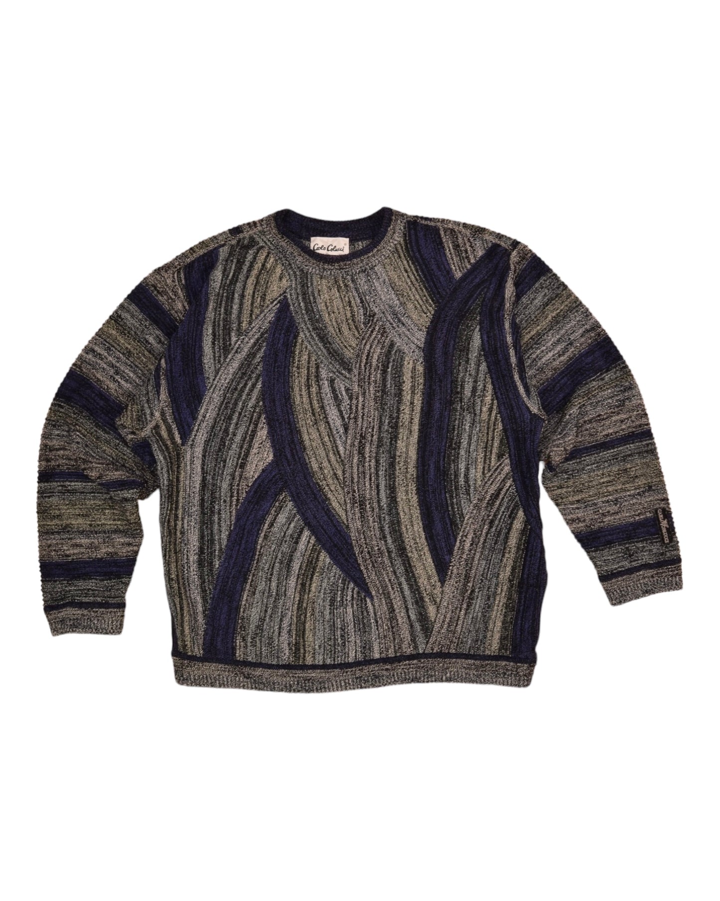 Vintage Carlo Colucci Jumper Made in Germany Size M L Abstract Pattern