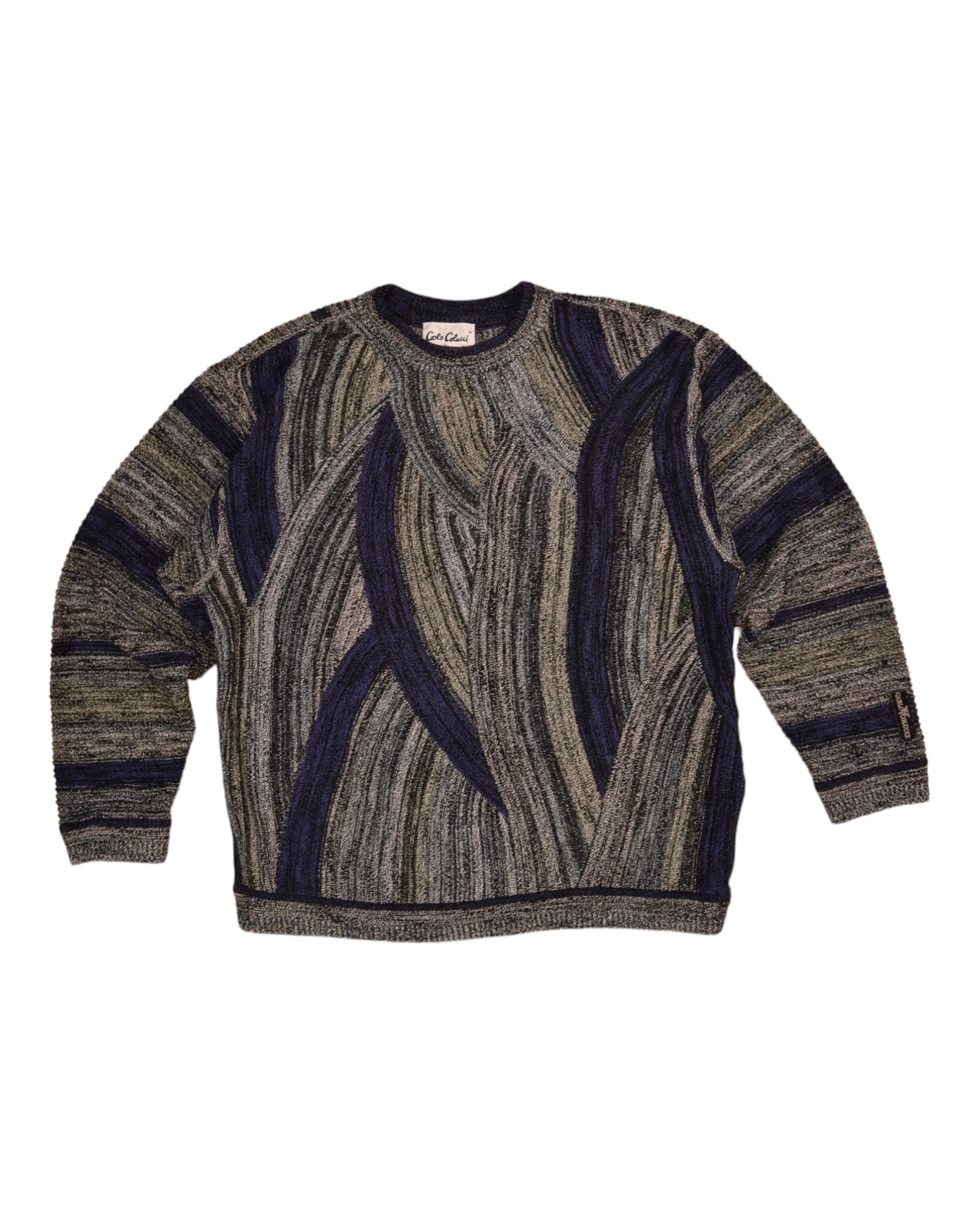Vintage Carlo Colucci Jumper Made in Germany Size M L Abstract Pattern