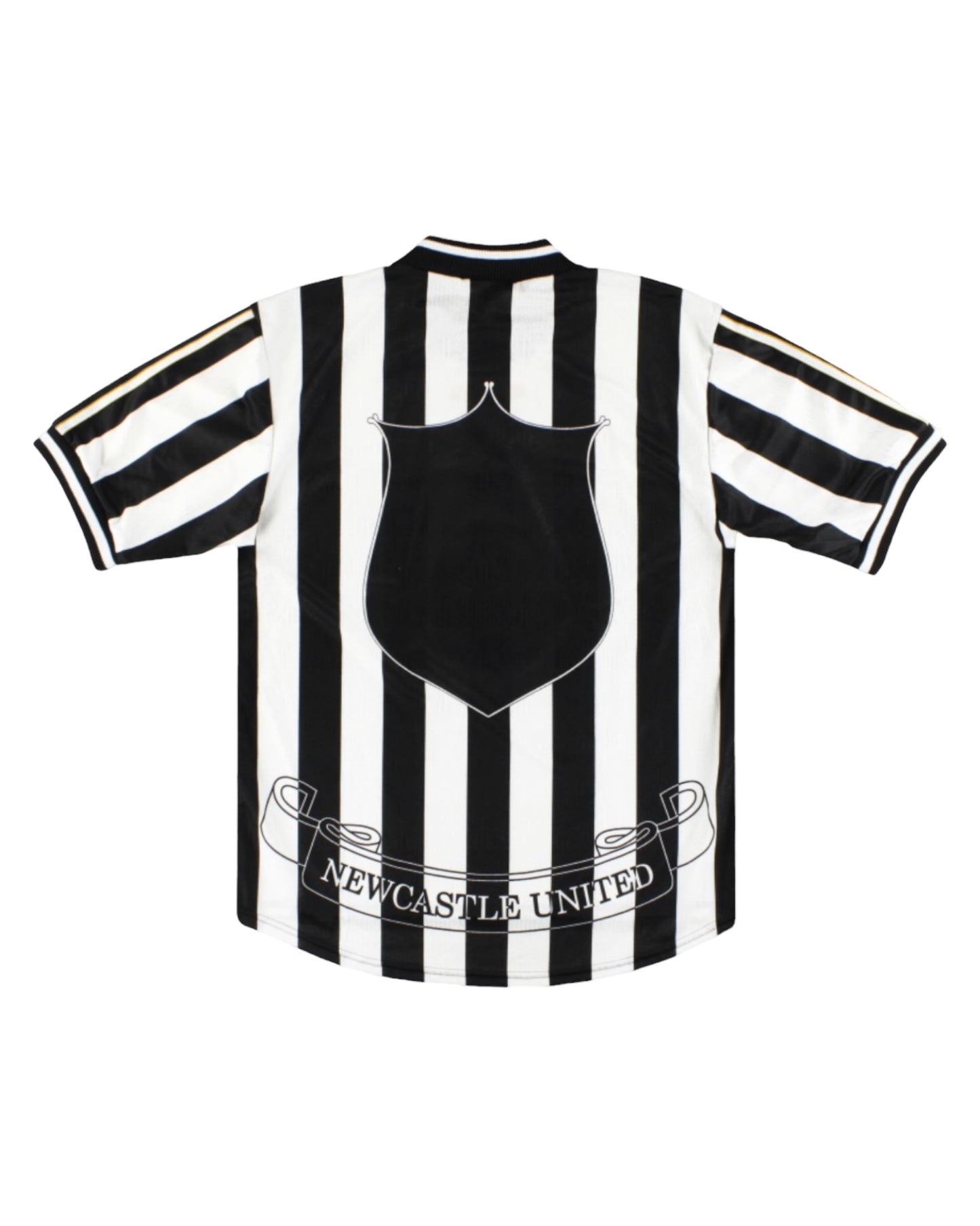 Newcastle Adidas 1997 - 1998 Home Football Shirt Made in England Size M White Black Newcastle Brown Ale