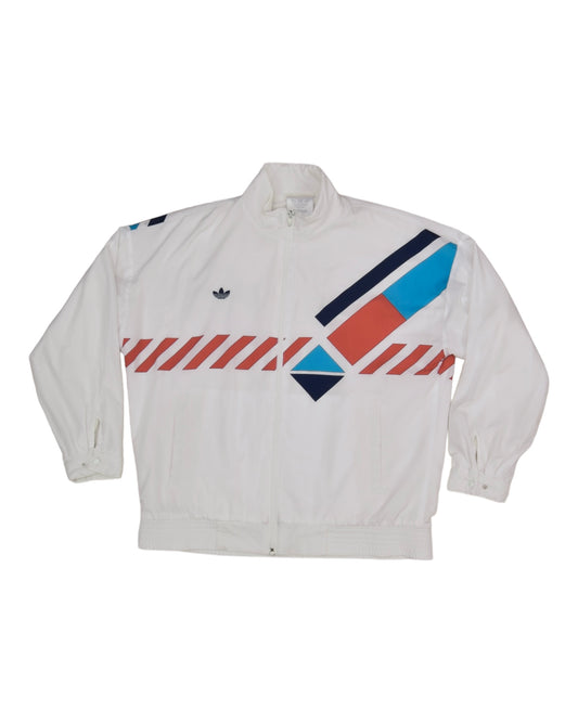Vintage Vintage Adidas Ivan Lendl Tennis Jacket White White Red Blue Size M