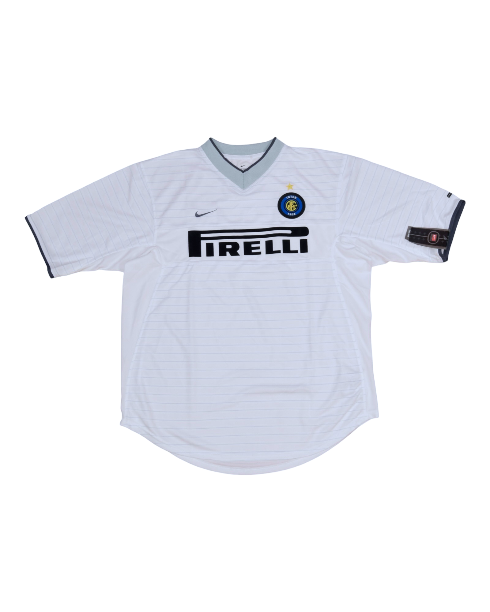 Inter Internazionale Milano Milan Nike 2000-2001 Away Football Shirt White Pirelli Size XL Made in UK BNWT NOS OG DS