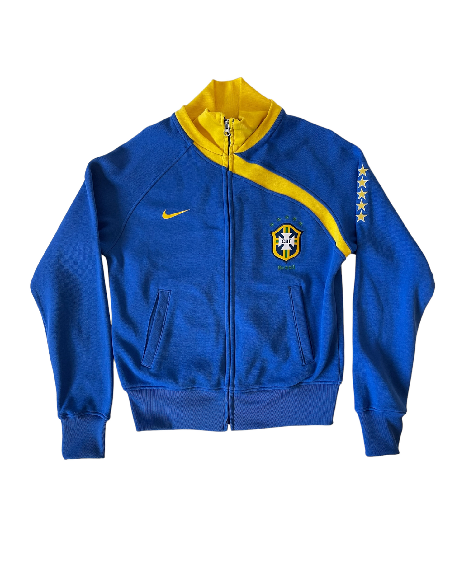 Brasil Brazil Nike 2008 - 2009 Jacket Blue Yellow Size S - M