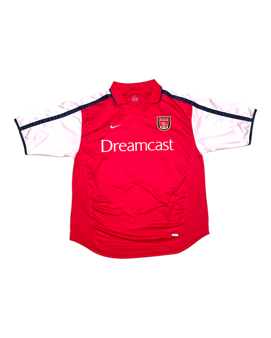 Arsenal London Nike 2000 2001 2002 Home Football Shirt Red White Size XL Dreamcast Dri Fit