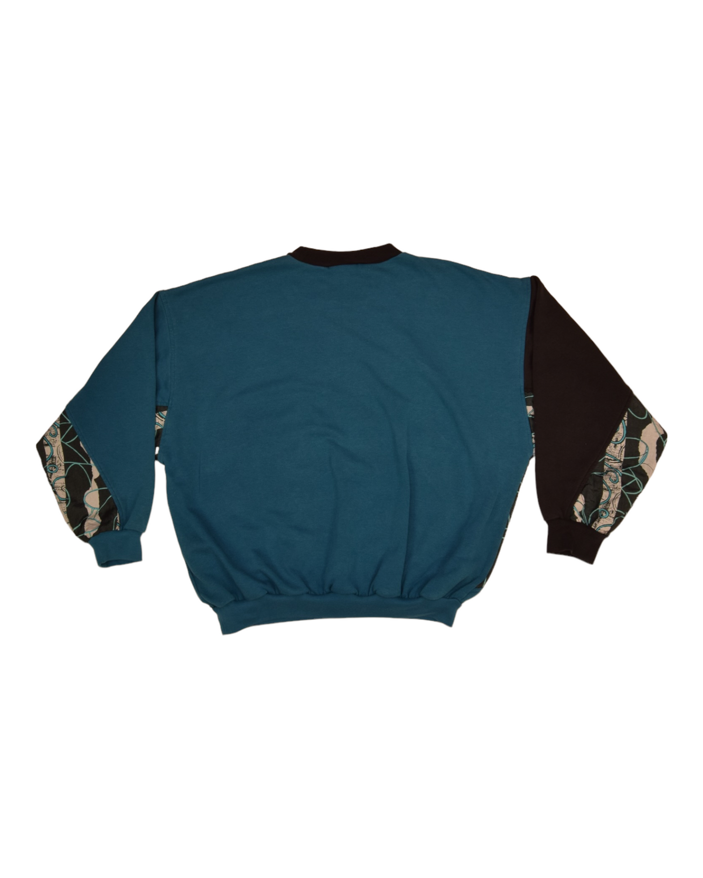 Vintage 90's Adidas Trefoil Sweatshirt Crew Neck Size M Cotton Turquoise
