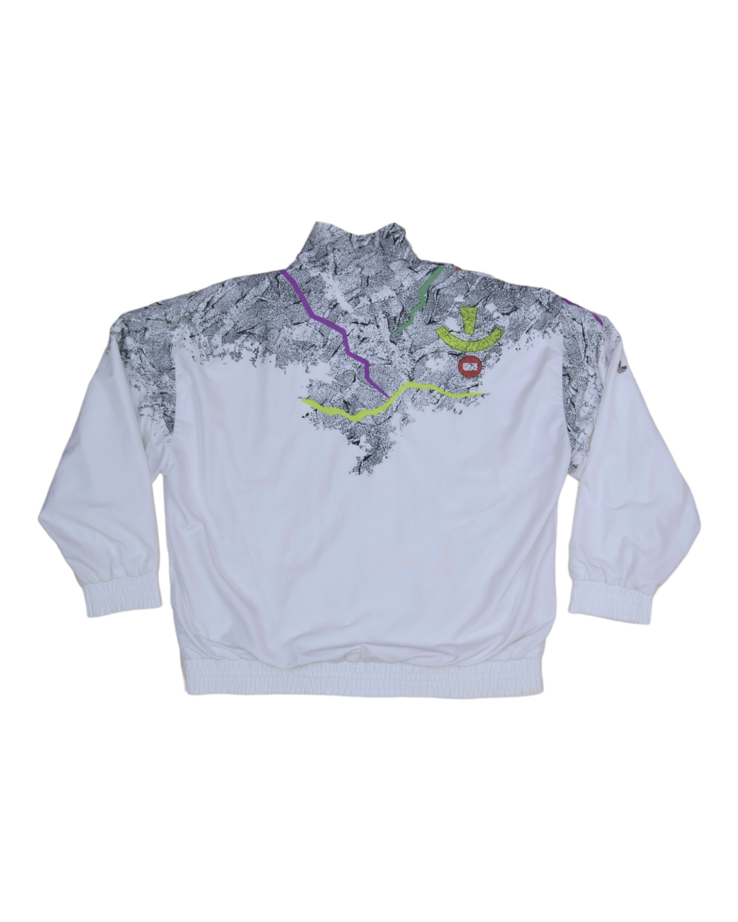 Vintage Adidas Stefan Edberg Tennis Jacket 80's Abstract Print Memphis Design Size XL Made in Yugoslavia