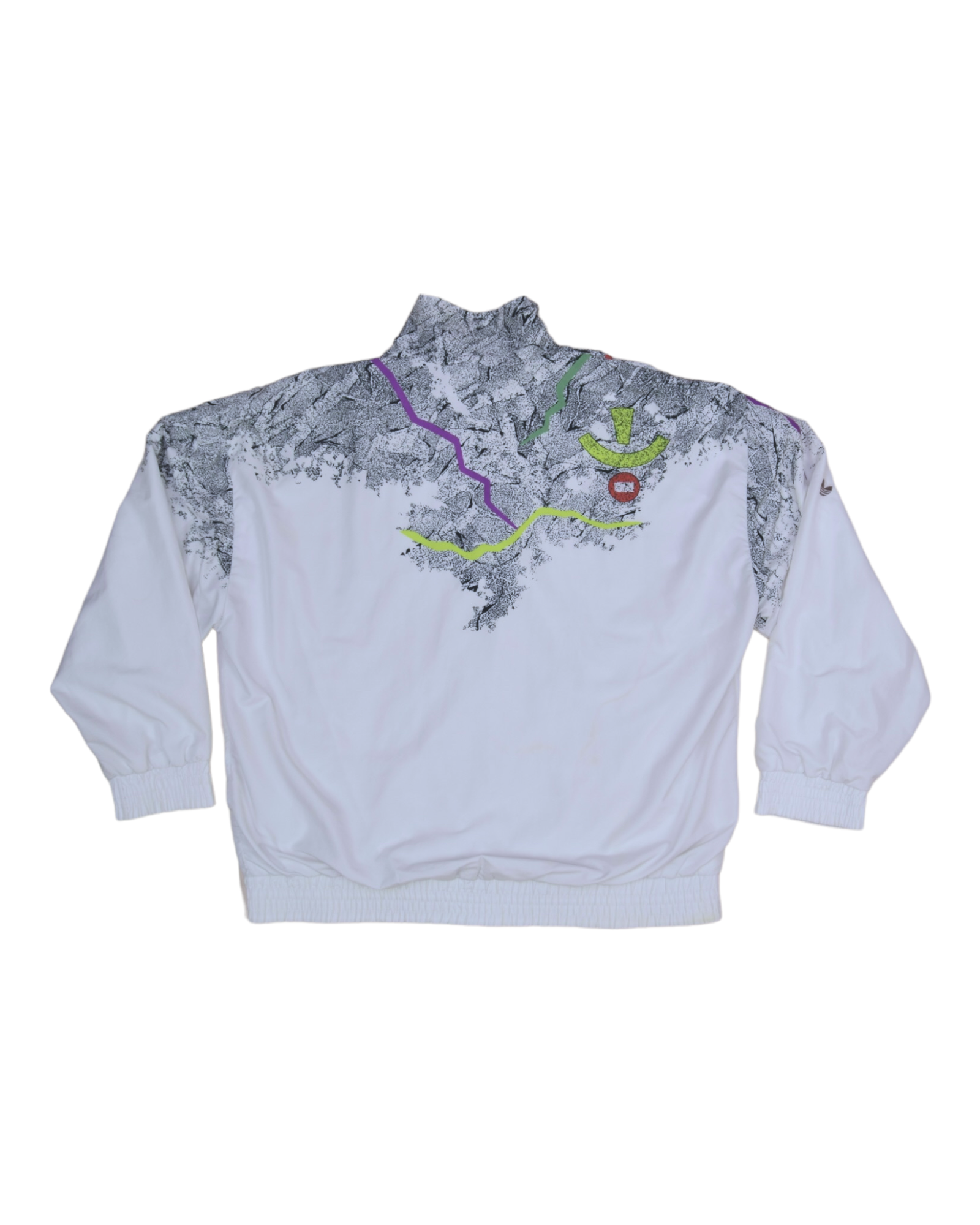 Vintage Adidas Stefan Edberg Tennis Jacket 80's Abstract Print Memphis Design Size XL Made in Yugoslavia