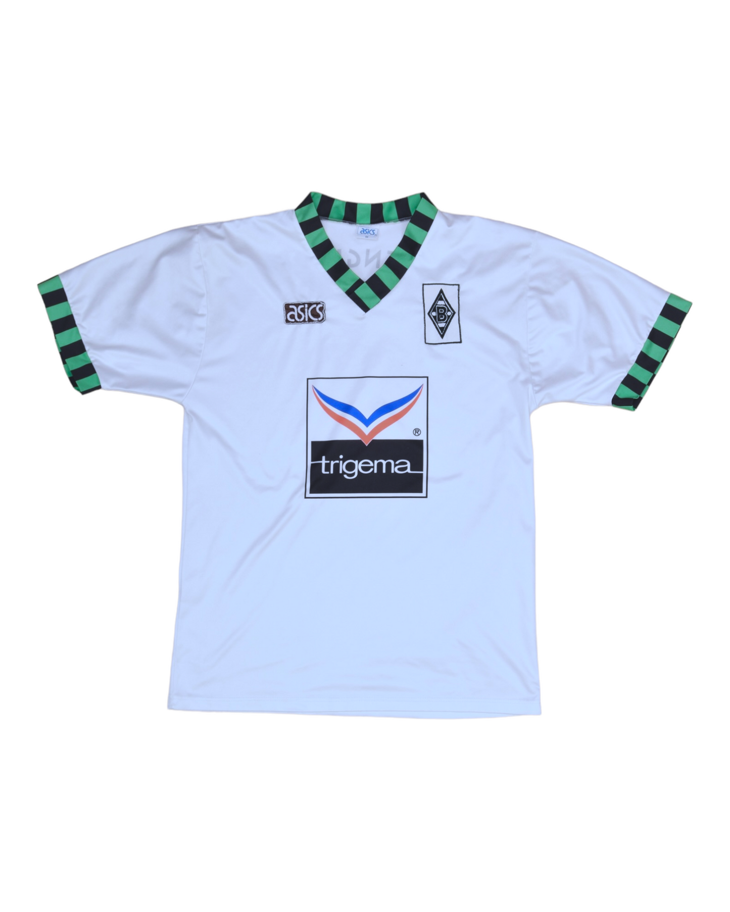 Borussia Mönchengladbach 1992 - 1993 - 1994 Asics Home Football Shirt Size M White Green Black Trigema