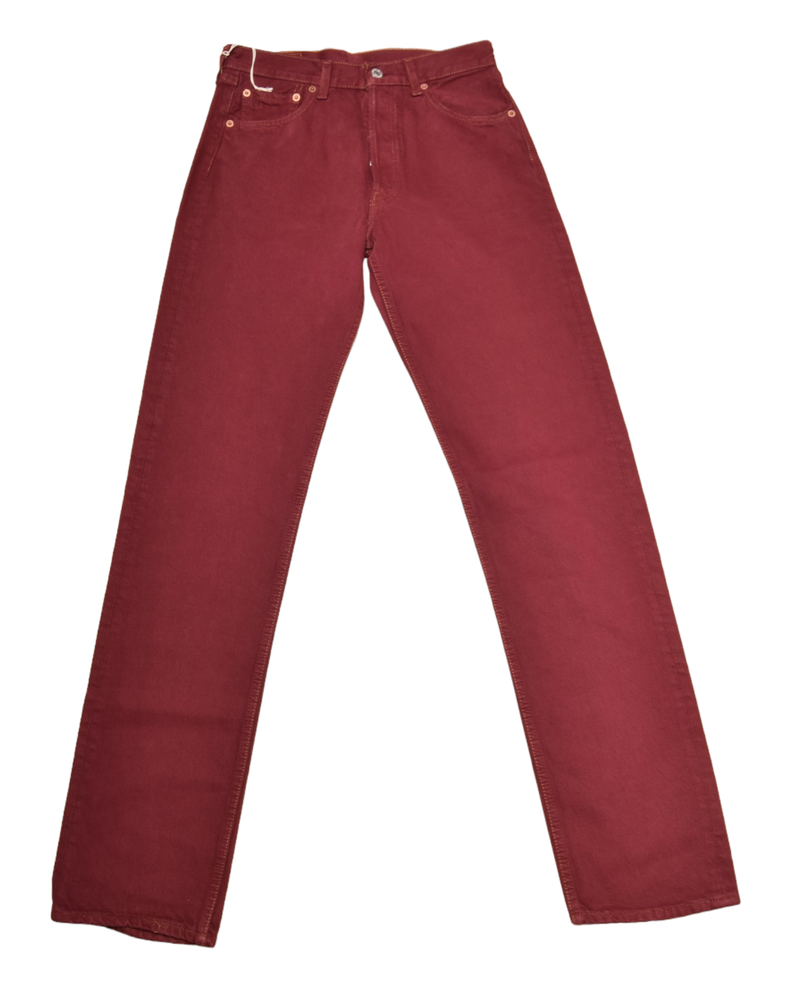 Levi's Strauss 501 Denim Jeans Pants W29L34 Burgundy