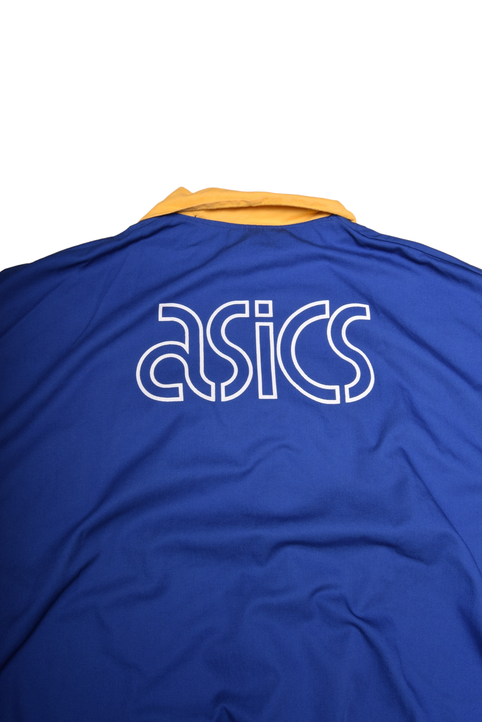Vintage Leeds United Asics 1993 Drill Top Sweatshirt Jacket Size XL Made in UK Blue Yellow Thistle Hotels