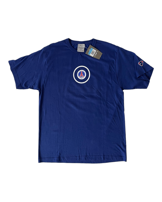 PSG Paris Saint Germain Nike Team Total 90 BNWT Early '00 T-Shirt Blue Size M 100% Cotton NOS OG DS