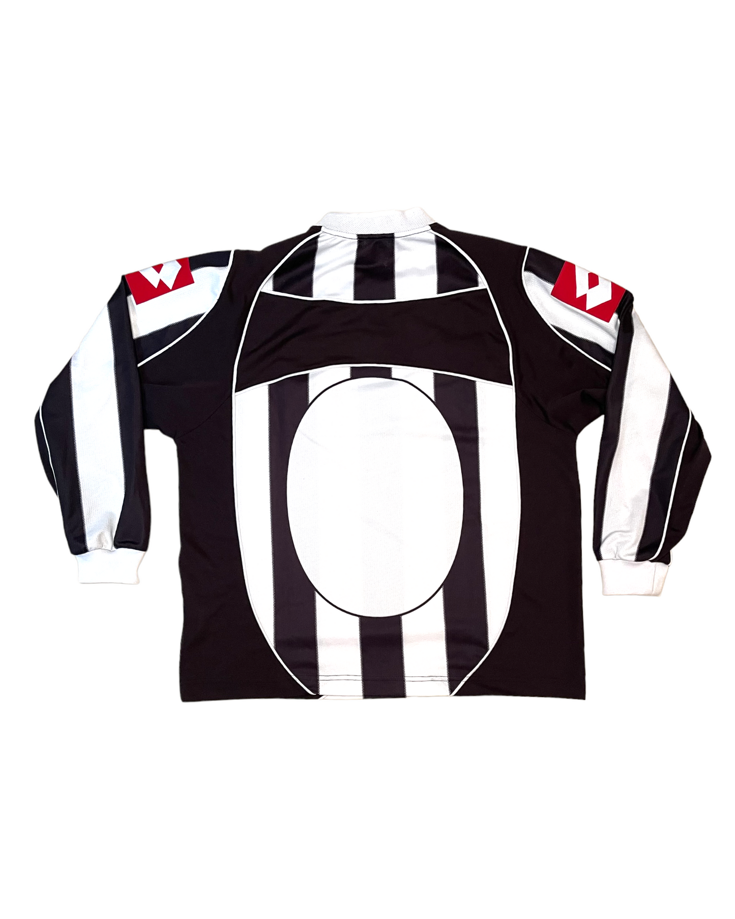 Juventus Lotto 2002-2003 Home Football Shirt Size L White Black FastWeb Rare Long Sleeve
