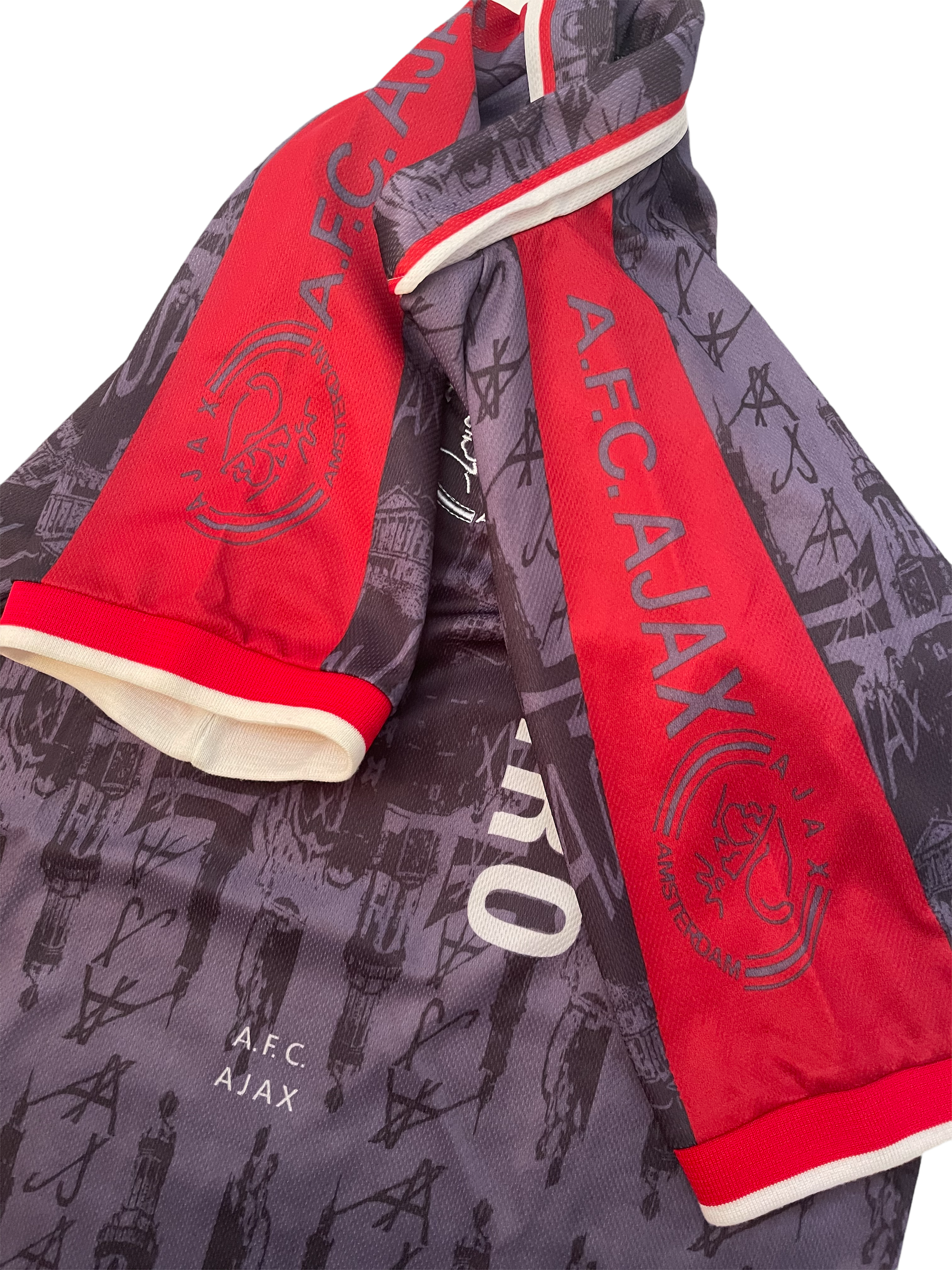 Vintage Ajax Amsterdam Umbro 1996-1997 Away Football Shirt Size L Made in England Abn Amro