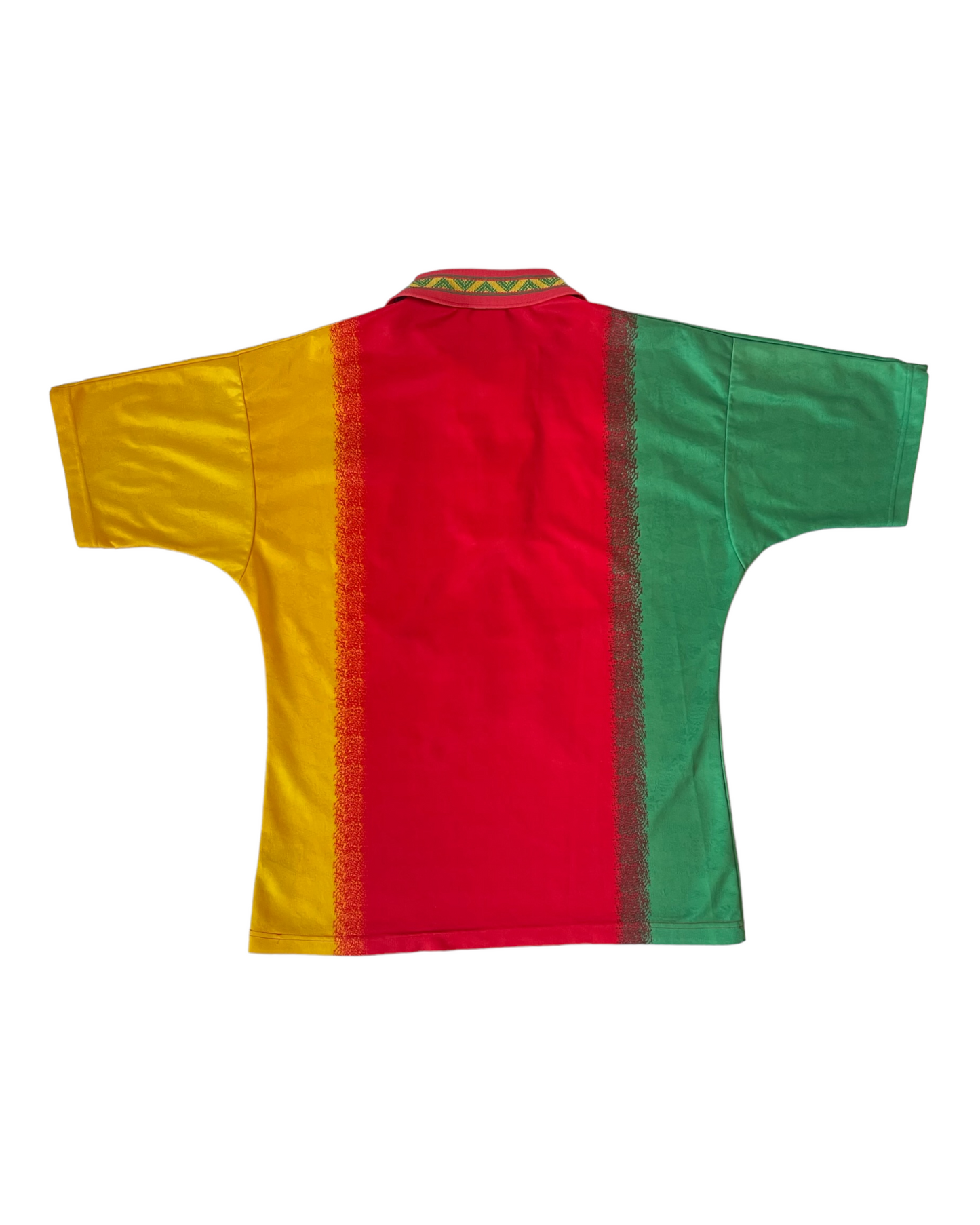 Vintage Cameroon Mitre 1994 - 1995 Home Football Shirt Size M Red Yellow Green Made in UK