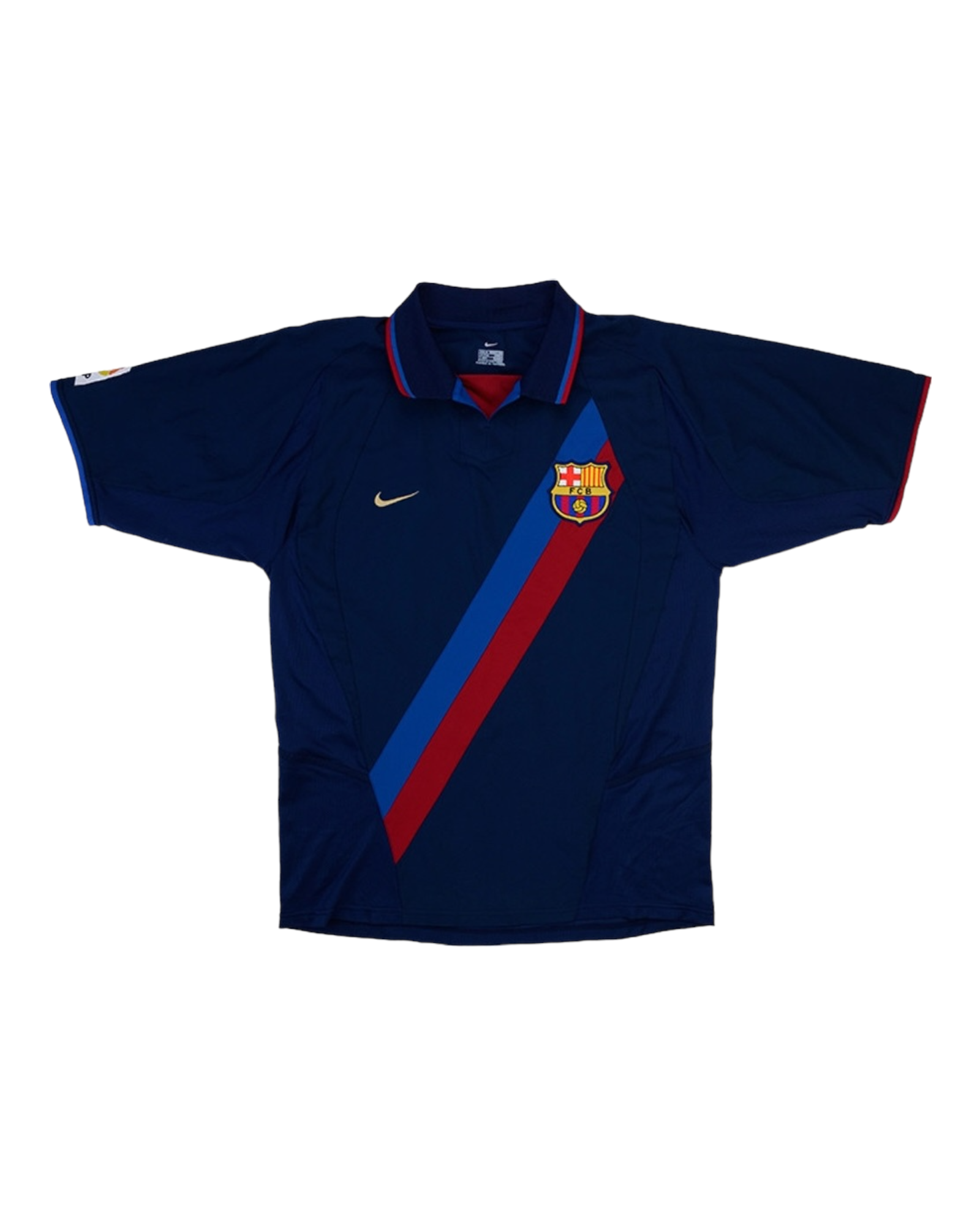 FC Barcelona Nike Juan Riquelme 2002-2003 Away Third Football Shirt #10 Blue Size