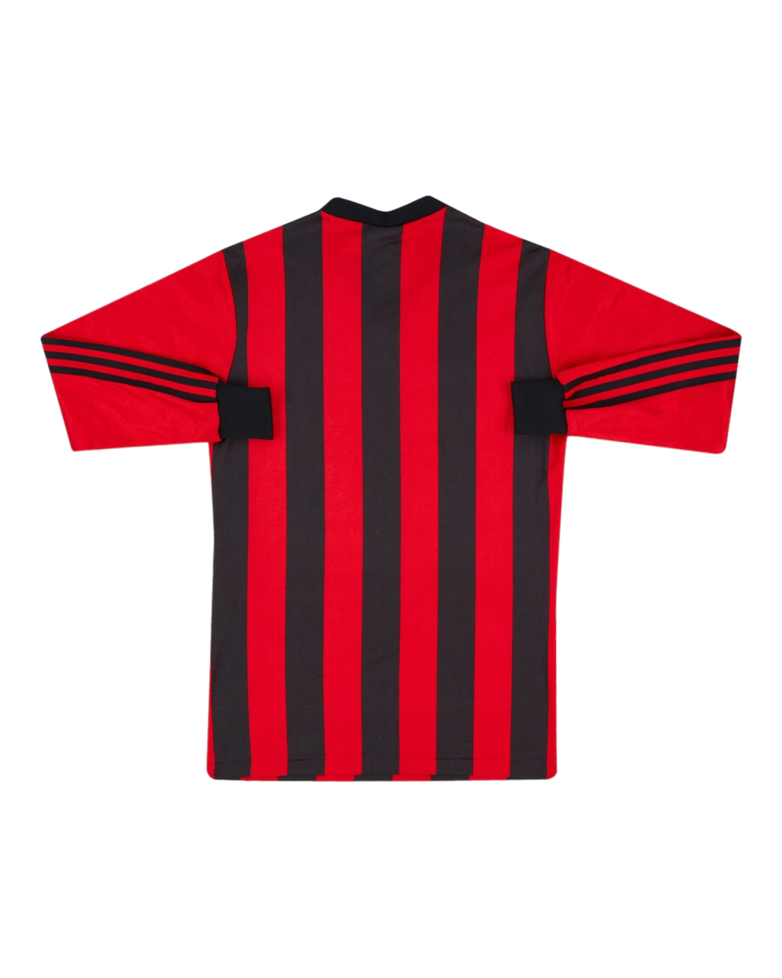 Neuchatel Xamax Adidas 1985-1987 Home Football Shirt Meubles Meyer Long Sleeves Red Black Made in Western Germany