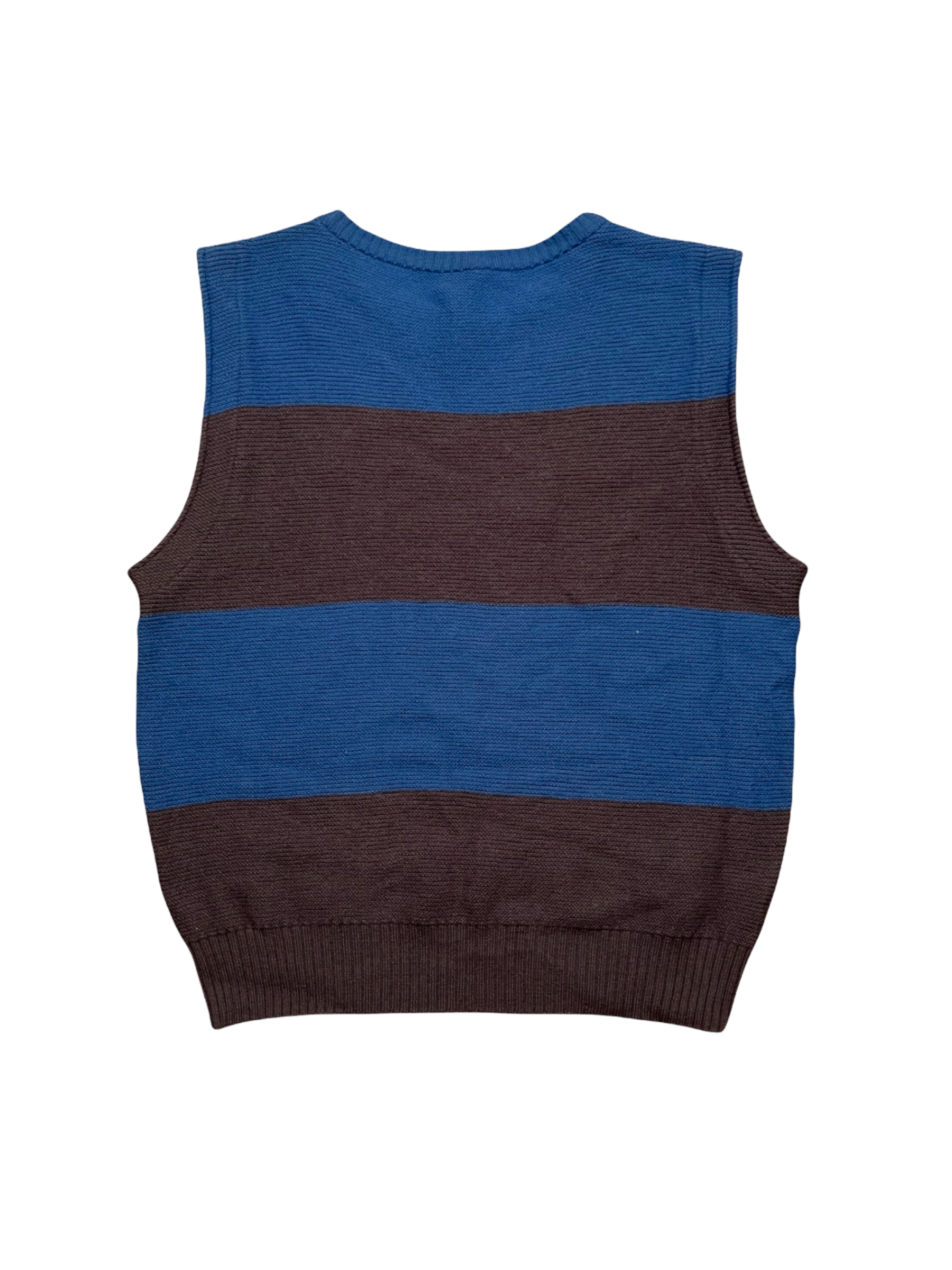 Vintage 80's Adidas Tennis Vest Made in Austria Size M Brown Blue