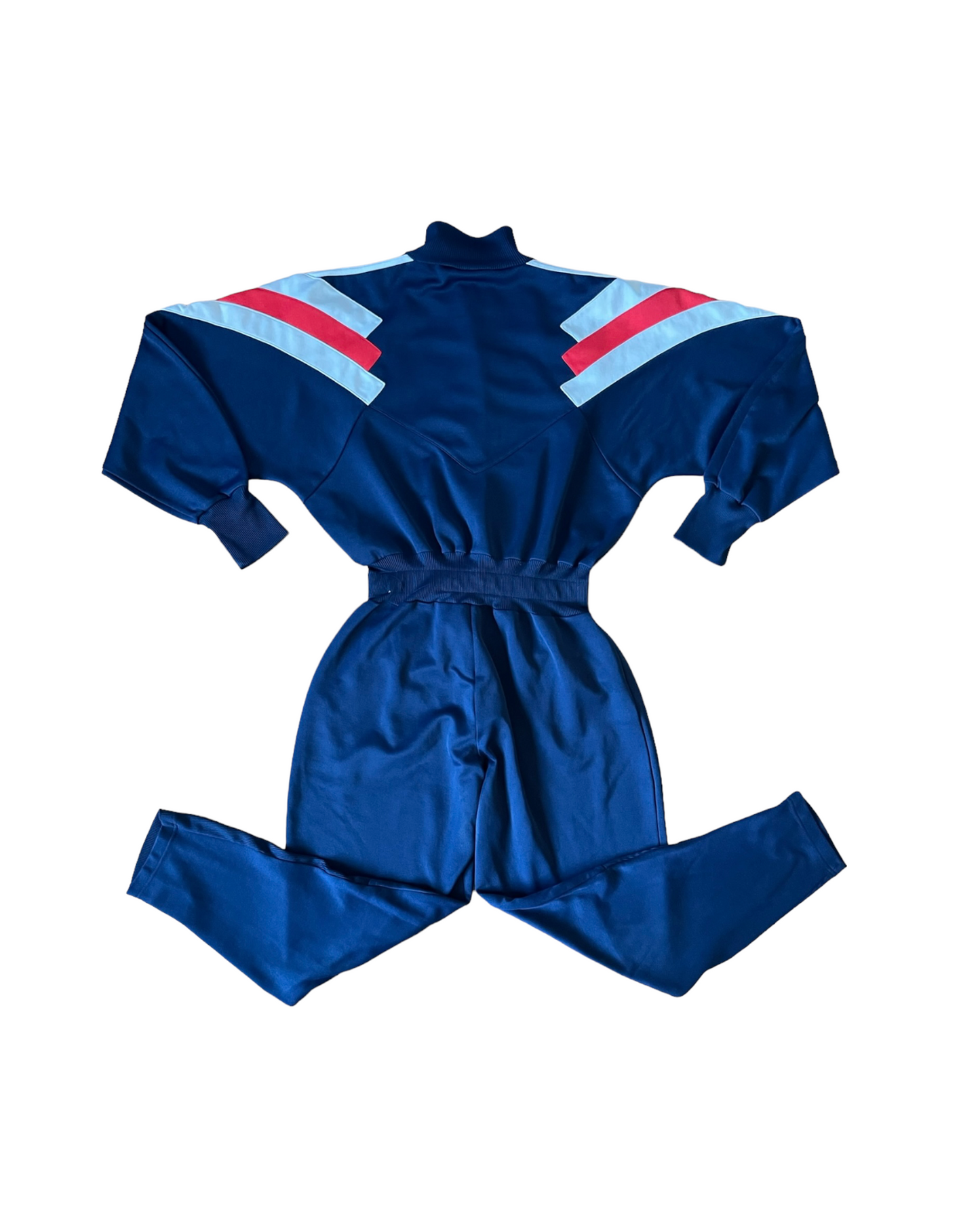 Vintage 90's Adidas Jumpsuit Overall Blue White Red Size M
