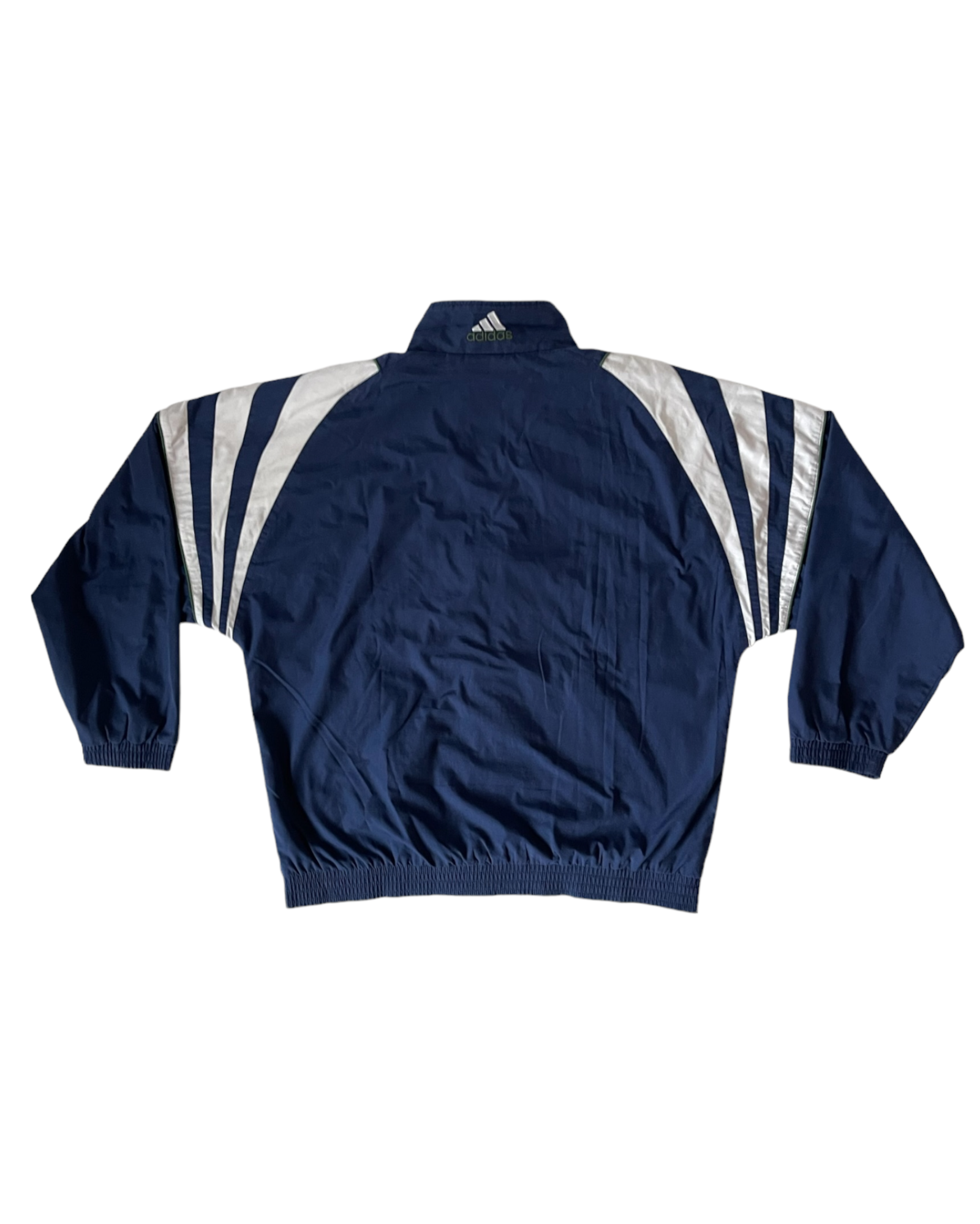 Vintage 90's Adidas Jacket Blue Green White Size L - XL