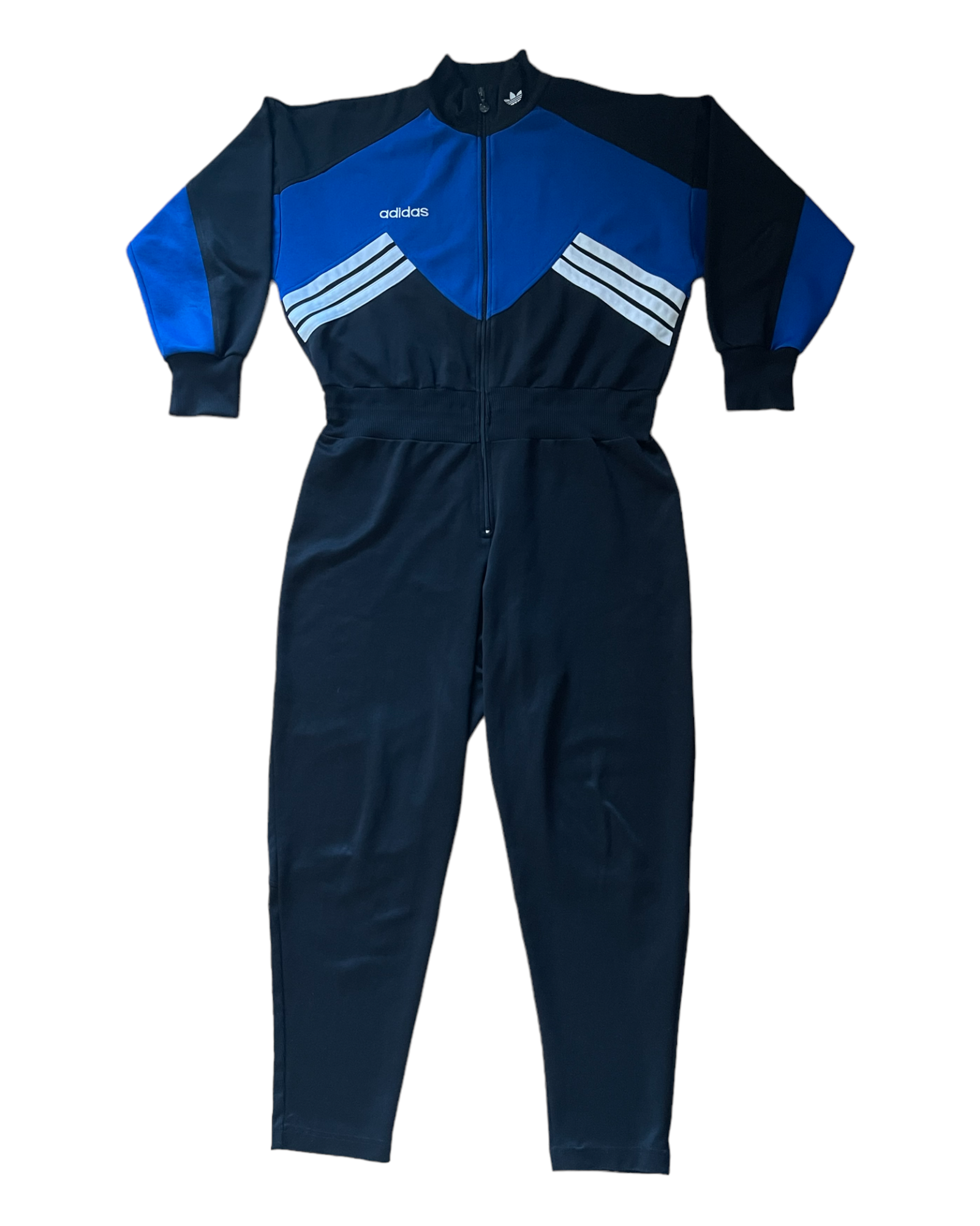 Vintage 90's Adidas Jumpsuit Blue Black Size L