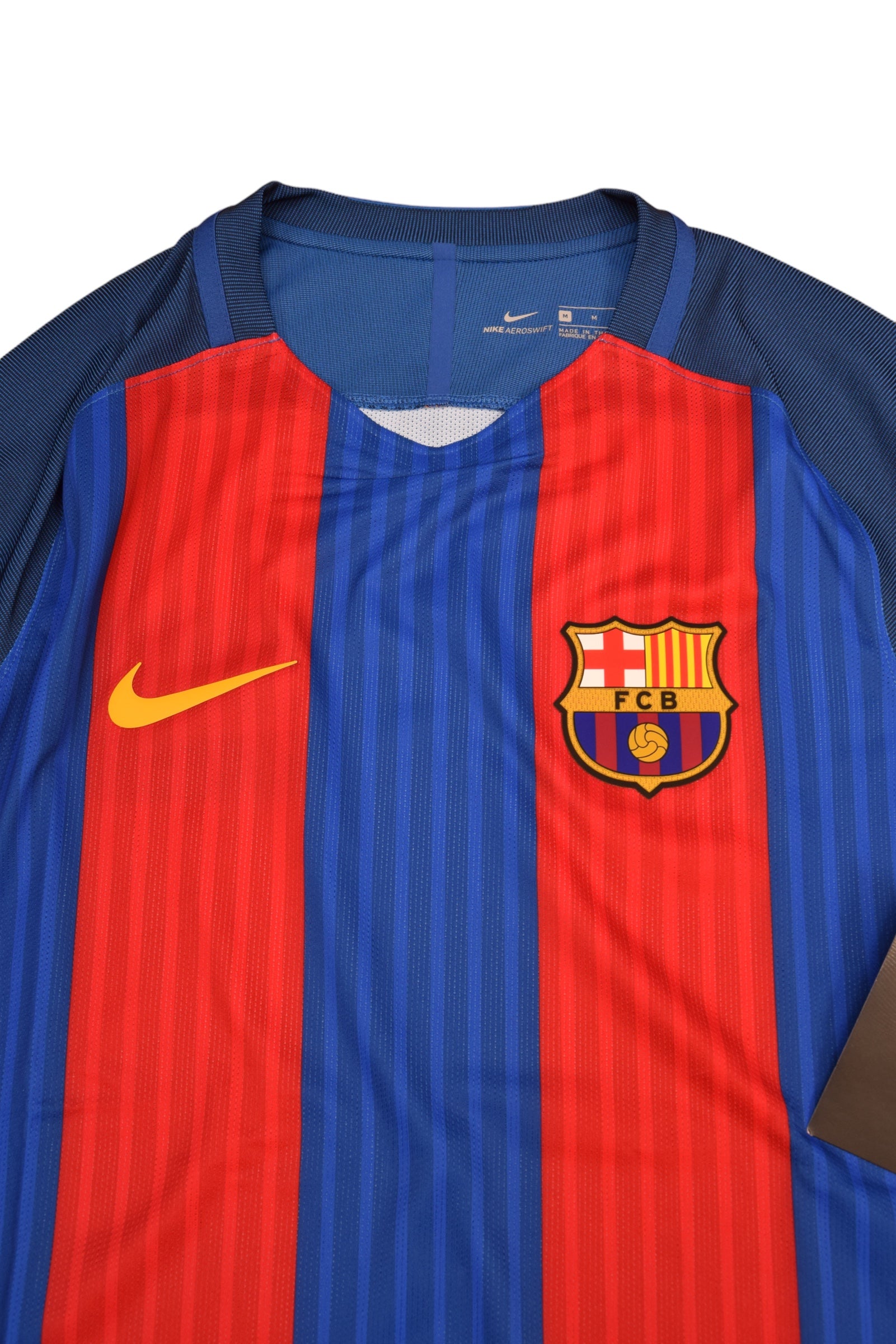 Barcelona Nike Aeroswift 2016 - 2017 Player Issue Home Football Shirt Size M Red Blue Long Sleeves New BNWT Deadstock Beko Unicef