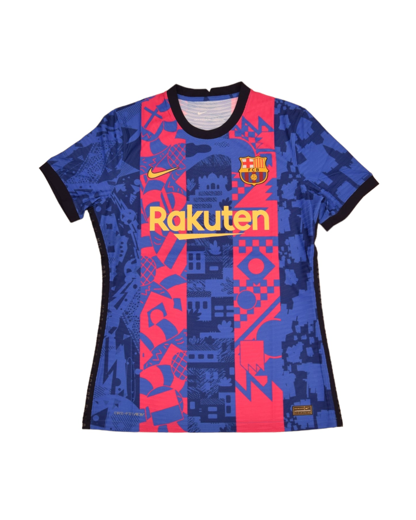 Authentic New Barcelona Nike 2021 - 2022 Home Champions League Third Football Shirt Deadstock BN Rakuten Size L Red Blue DRI FIT ADV