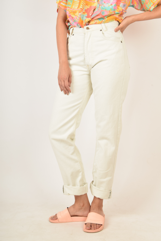 Vintage Valentino Jeans White Made in Italy
