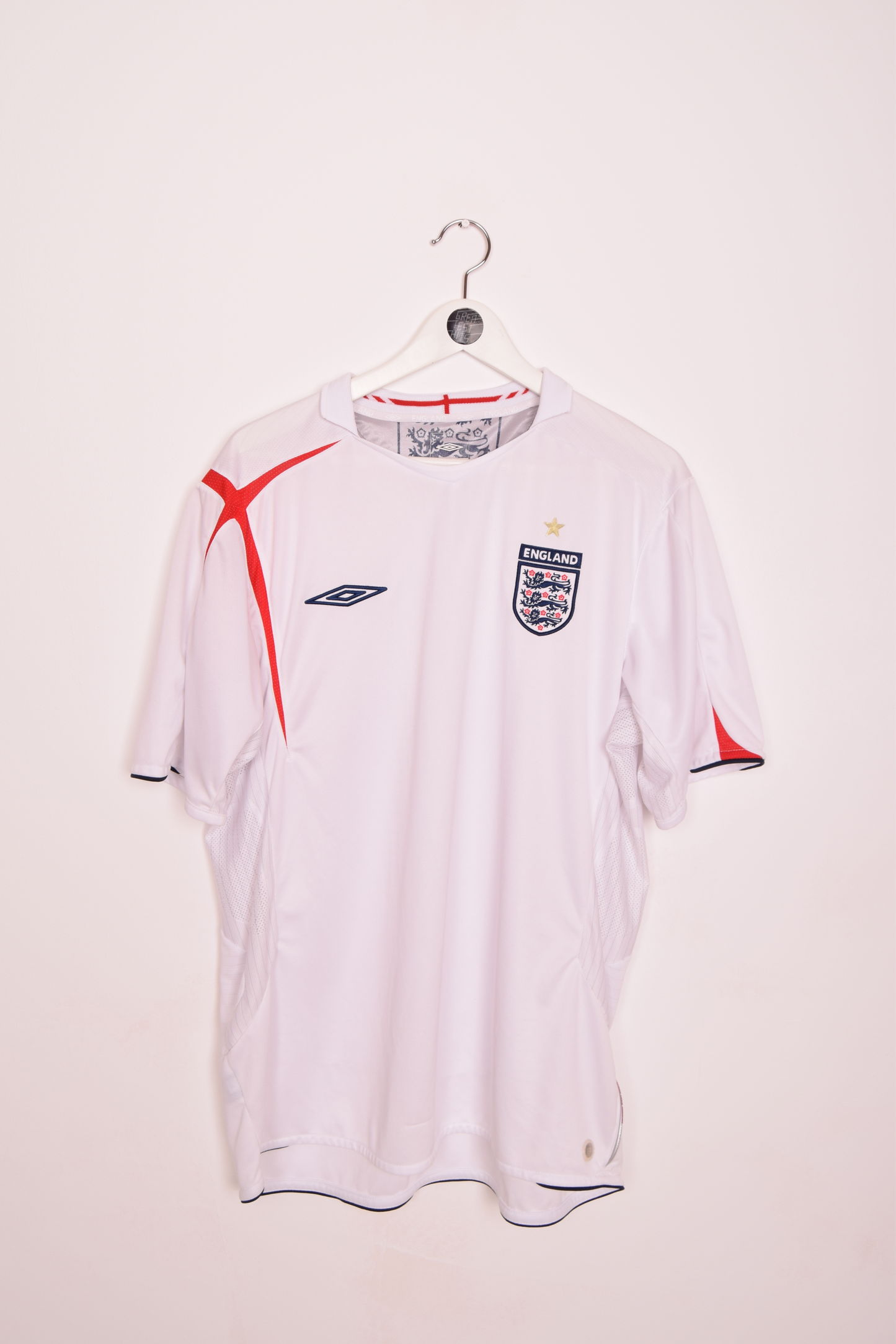 England Umbro 2005-2007 Home Football Shirt Size XL White