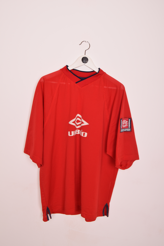 Vintage Umbro Pro Training Football Shirt Red Size XXL