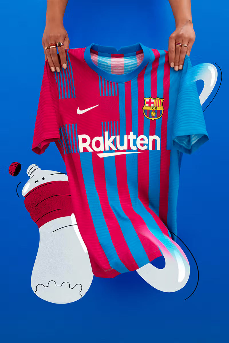 Authentic New Barcelona Nike 2021 - 2022 Player Issue Home Football Shirt Deadstock BN Rakuten Size L Red Blue DRI FIT ADV
