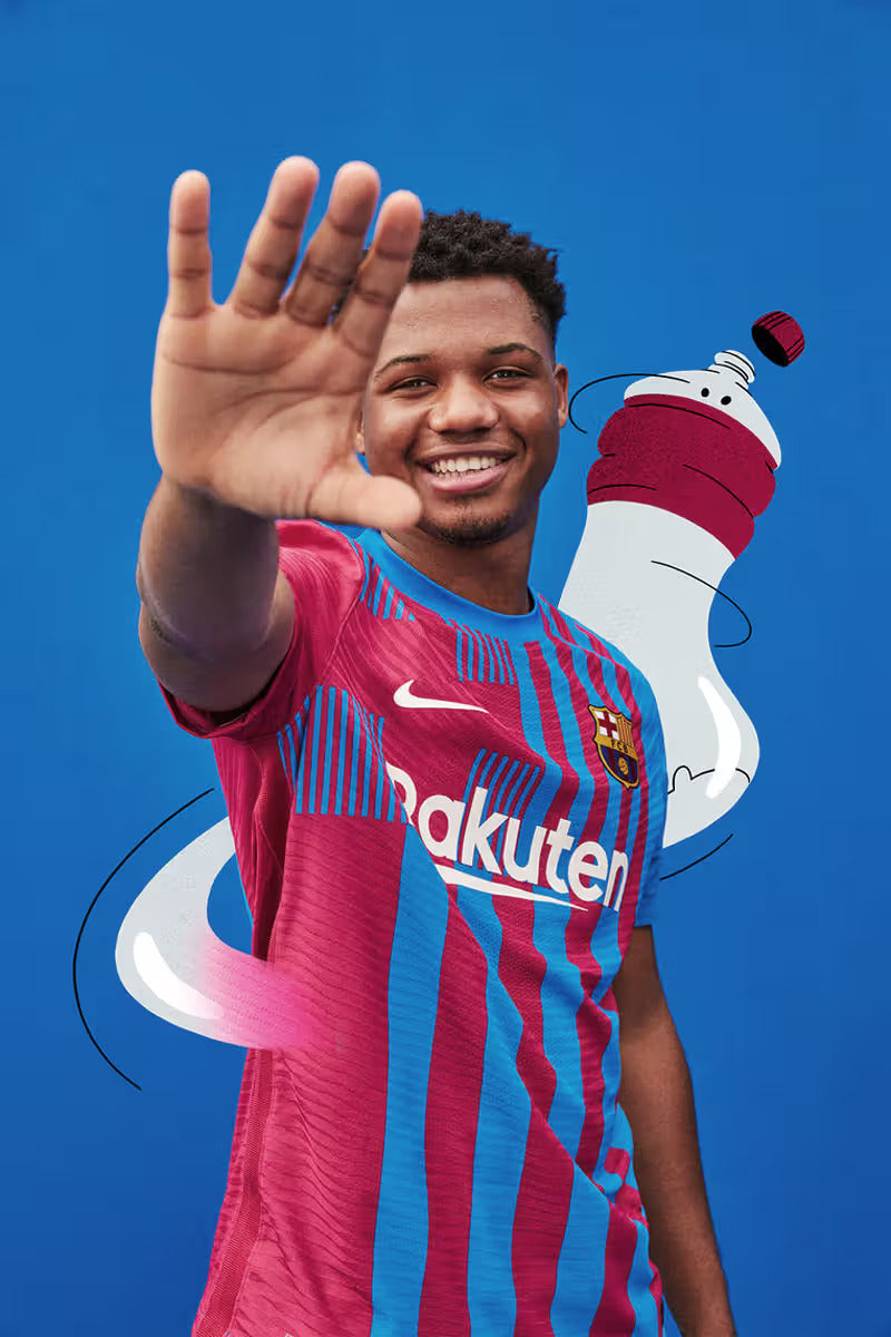 Authentic New Barcelona Nike 2021 - 2022 Player Issue Home Football Shirt Deadstock BN Rakuten Size XL Red Blue DRI FIT ADV