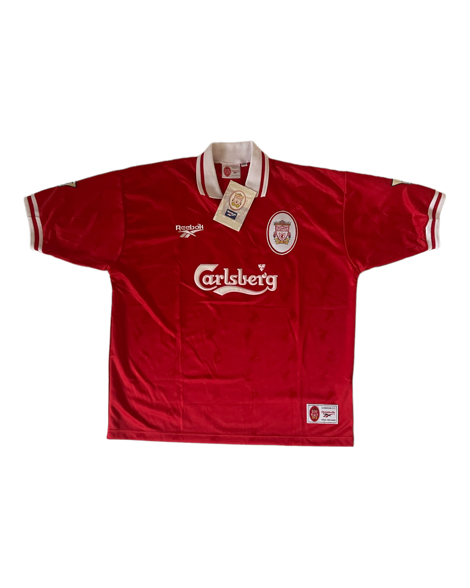 Vintage Liverpool Steve McManaman #7 Reebok 1996 1997 1998 Home Football Shirt Red Carlsberg Size 46''/48'' XXL Made in UK BNWT NEW