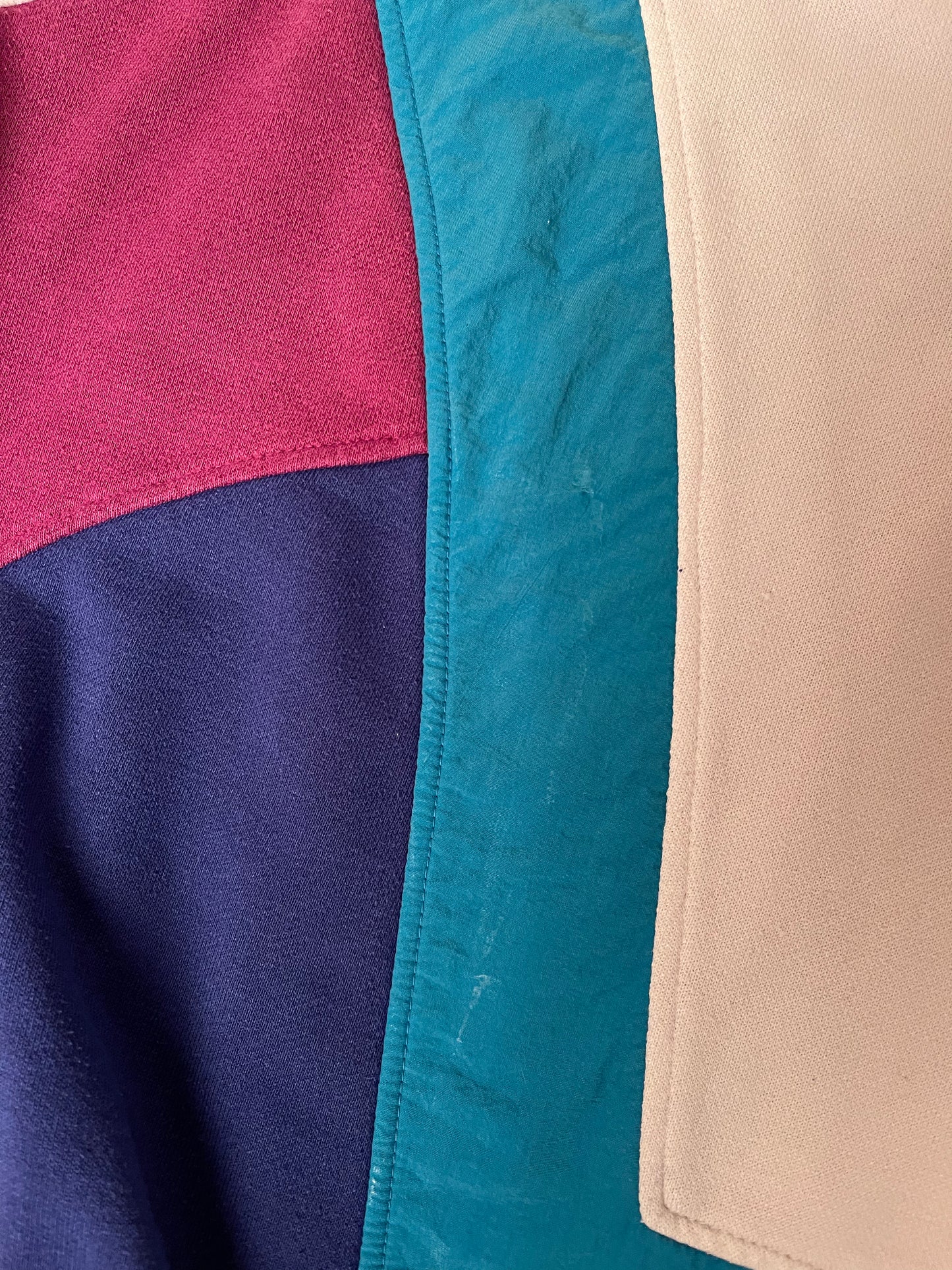 Vintage 90's Adidas Team Hoodie Size L-XL Blue White Pink