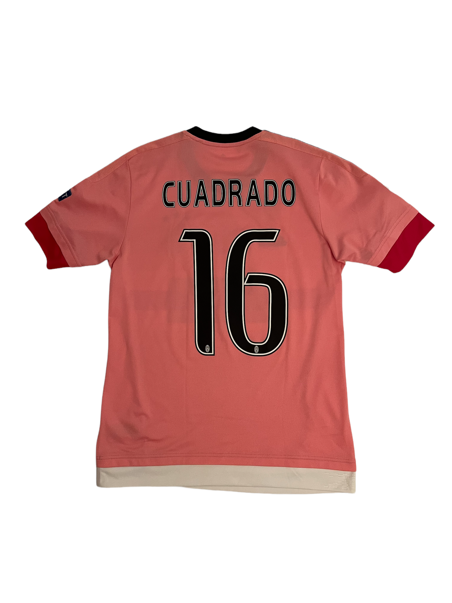 Juventus Torino Cuadrado Adidas 2015-2016 Away Football Shirt Pink No 16 Size S Jeep ClimaCool Drake