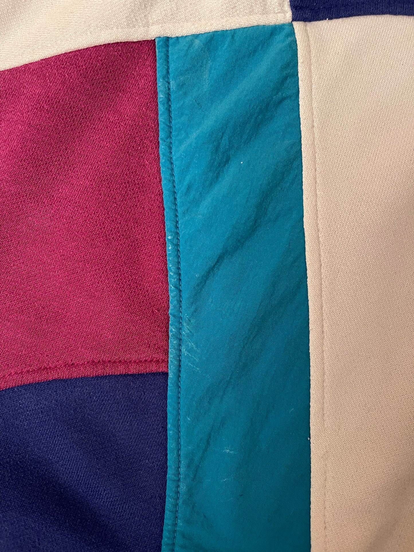 Vintage 90's Adidas Team Hoodie Size L-XL Blue White Pink