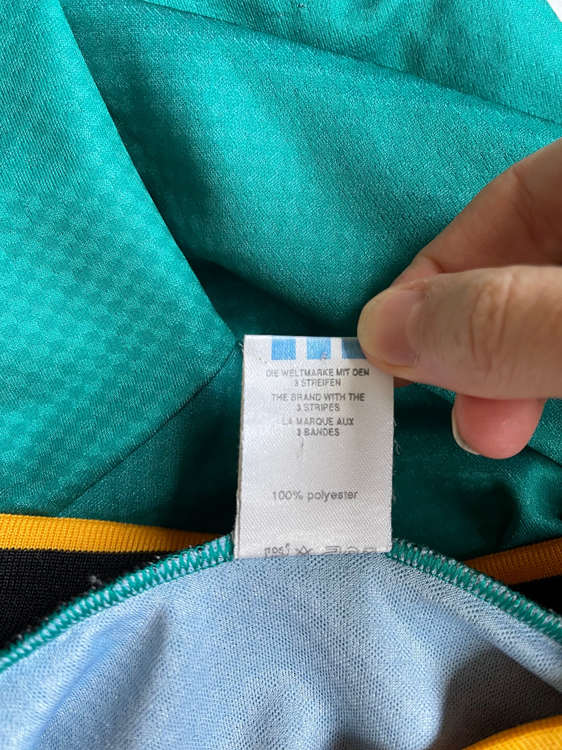 Vintage Germany Deutschland Adidas 1994-1995 Away Football Shirt Green Size XL