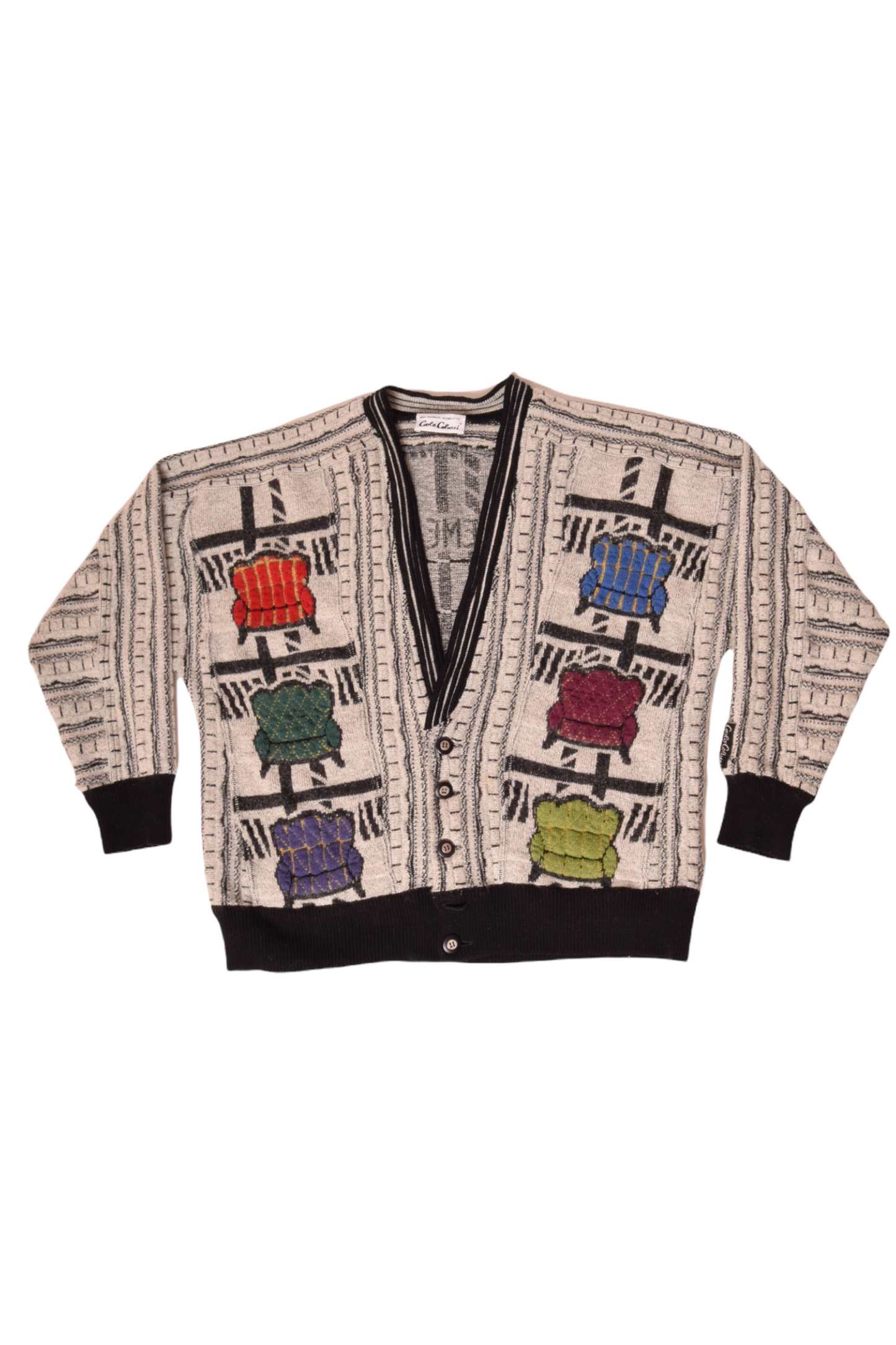 Vintage Carlo Colucci Cardigan Size M-L Made in Germany Deuxieme Etage Premier Etage Rez-De-Chaussee