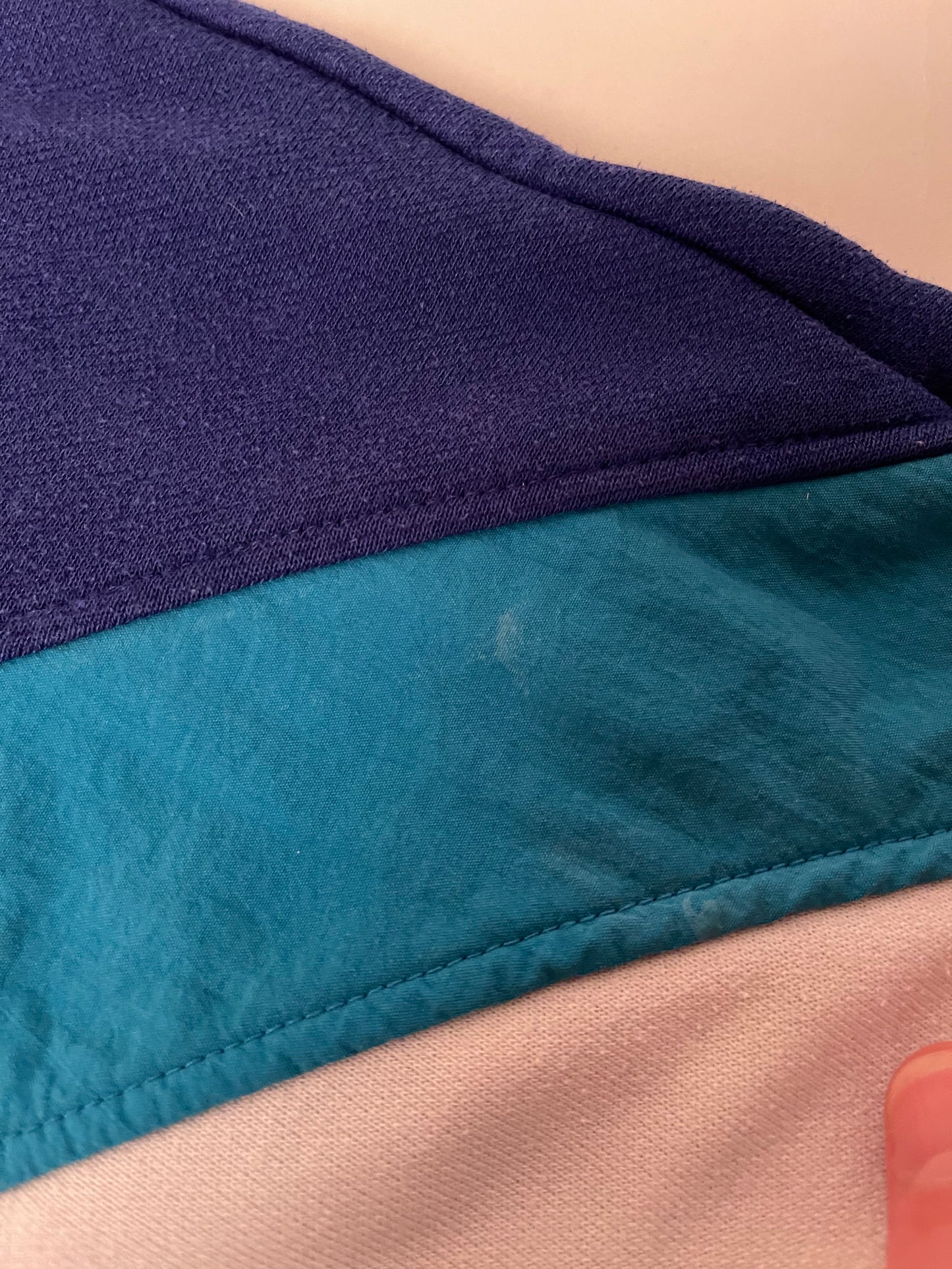Vintage 90's Adidas Team Hoodie Size L-XL Blue White Pink Cyan